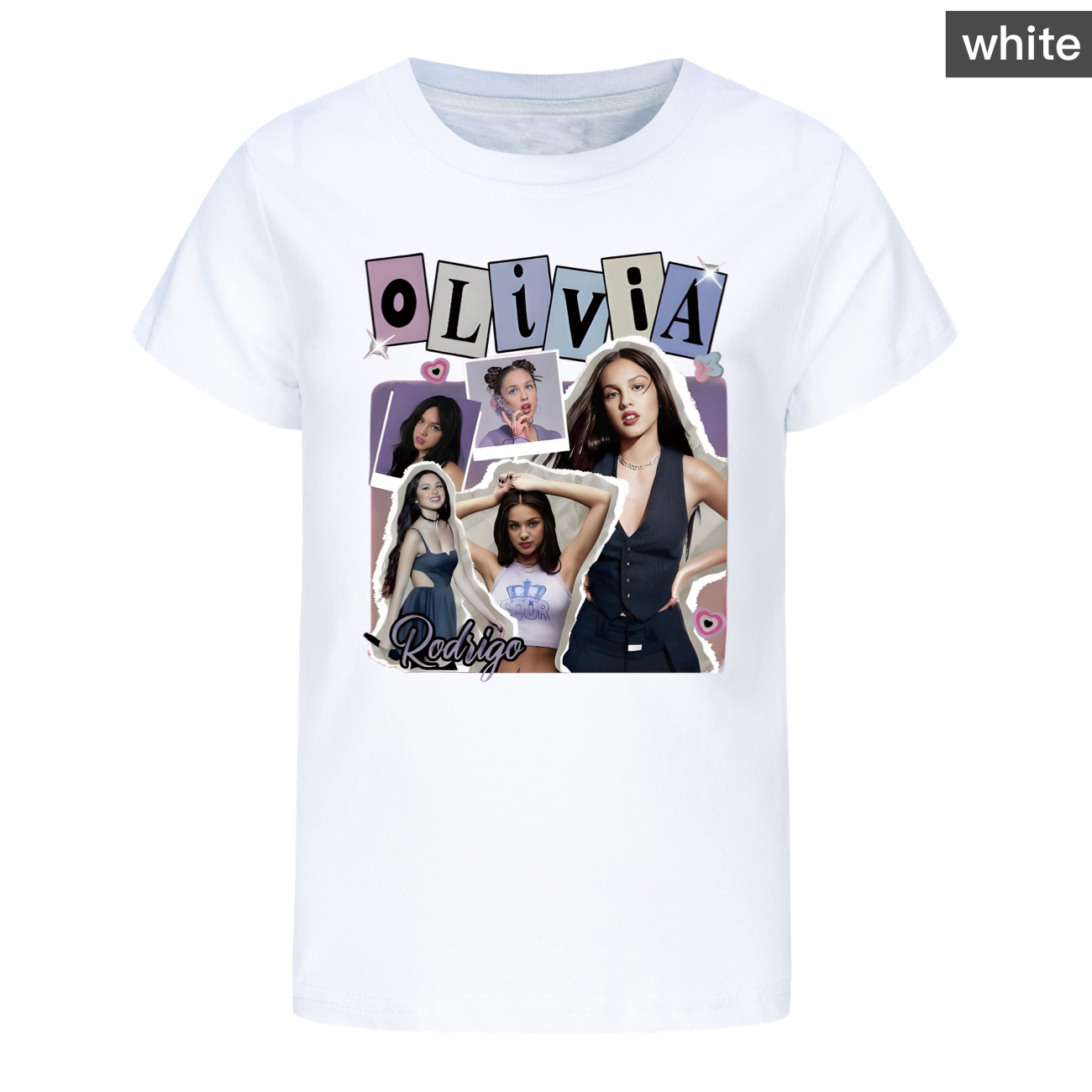 Kids Girls Olivia Rodrigo Print T-Shirt Casual Short Sleeve Cotton Tee Tops Gift