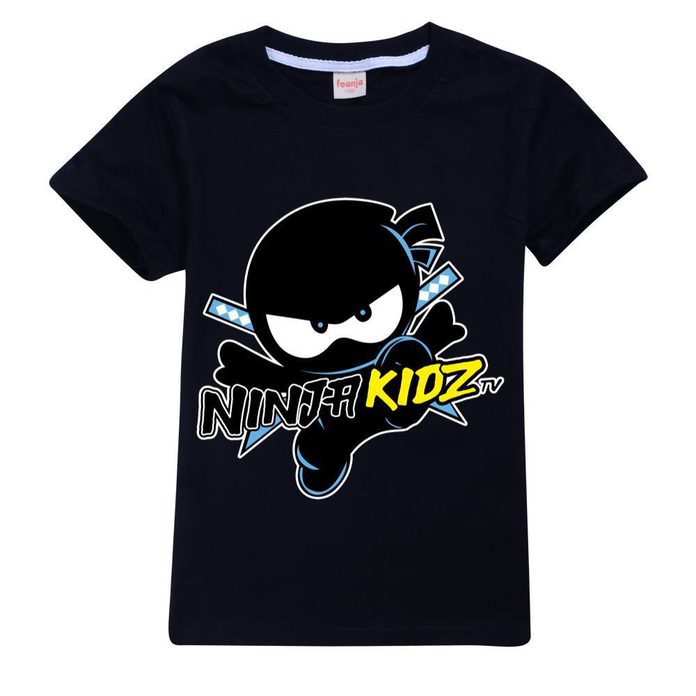NINJA KIDZ Kids Casual Cotton T-shirt Boys Girls Summer Short Sleeves Tees Top - Picture 7 of 35