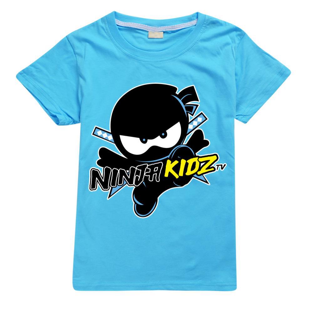 NINJA KIDZ Kids Casual Cotton T-shirt Boys Girls Summer Short Sleeves Tees Top - Picture 8 of 35