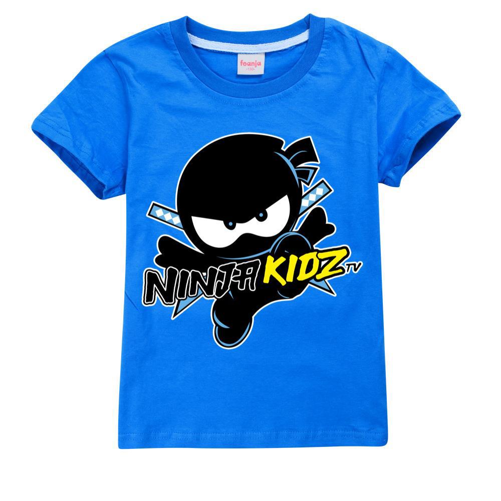 NINJA KIDZ Kids Casual Cotton T-shirt Boys Girls Summer Short Sleeves Tees Top - Picture 9 of 35