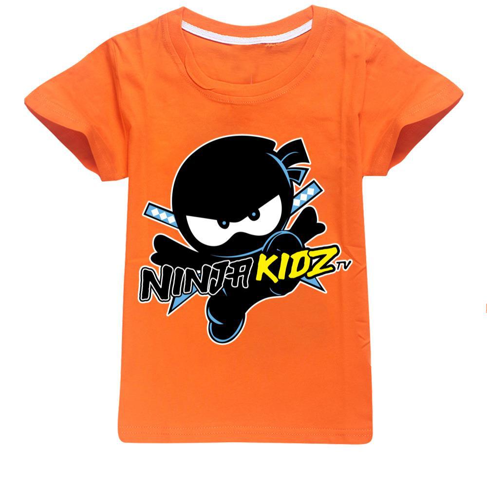 NINJA KIDZ Kids Casual Cotton T-shirt Boys Girls Summer Short Sleeves Tees Top - Picture 10 of 35