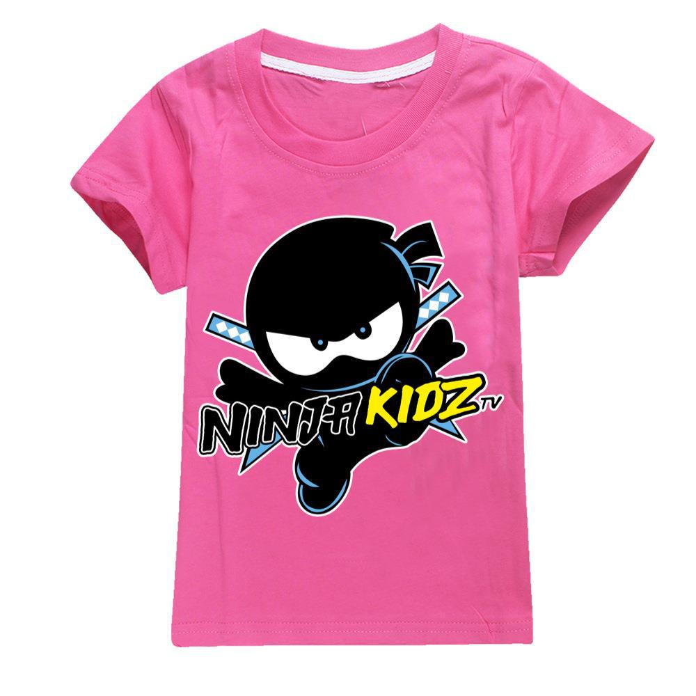 NINJA KIDZ Kids Casual Cotton T-shirt Boys Girls Summer Short Sleeves Tees Top - Picture 13 of 35