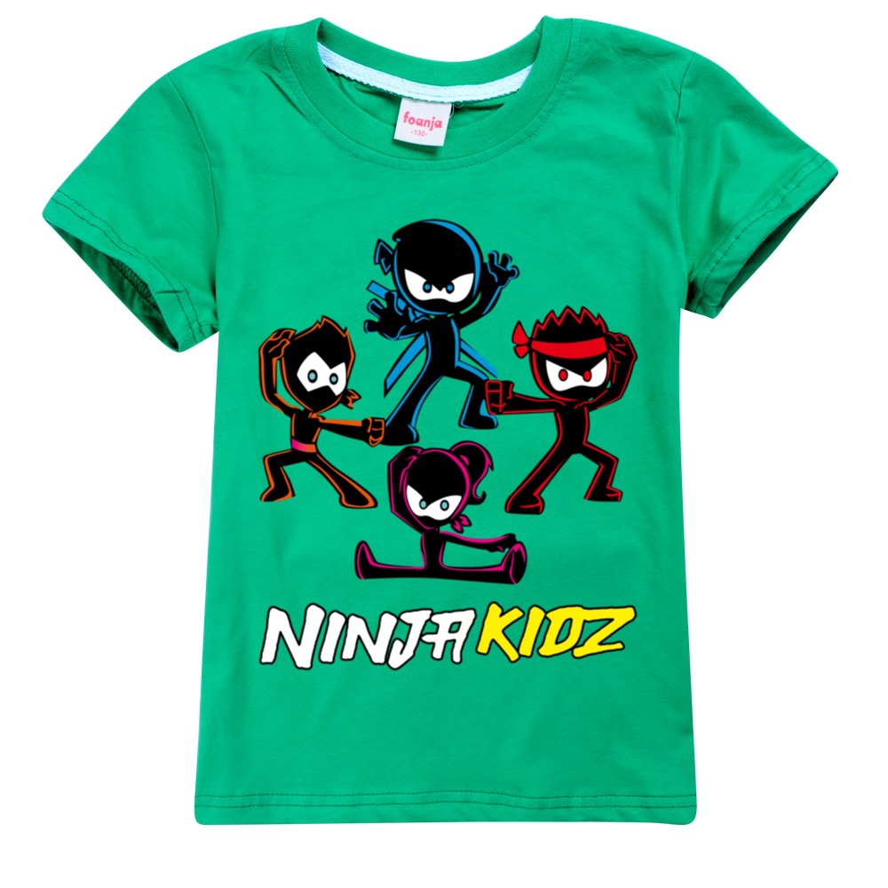 NINJA KIDZ Kids Casual Cotton T-shirt Boys Girls Summer Short Sleeves Tees Top - Picture 17 of 35
