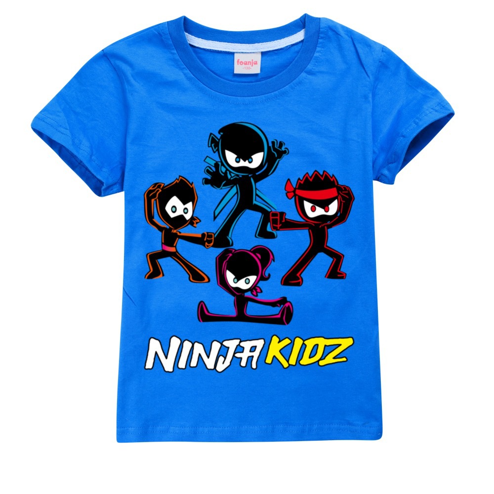 NINJA KIDZ Kids Casual Cotton T-shirt Boys Girls Summer Short Sleeves Tees Top - Picture 20 of 35