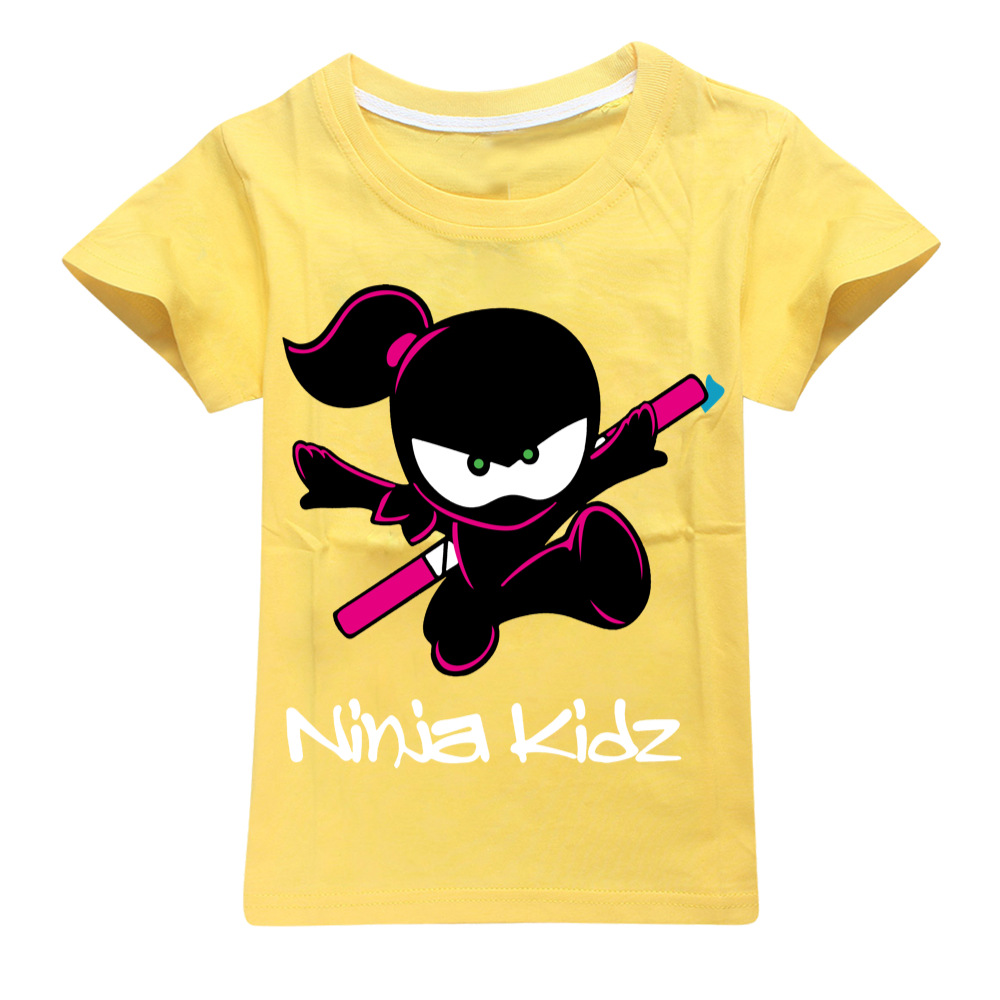 NINJA KIDZ Kids Casual Cotton T-shirt Boys Girls Summer Short Sleeves Tees Top - Picture 25 of 35