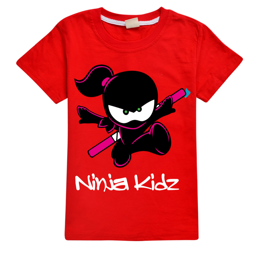 NINJA KIDZ Kids Casual Cotton T-shirt Boys Girls Summer Short Sleeves Tees Top - Picture 26 of 35