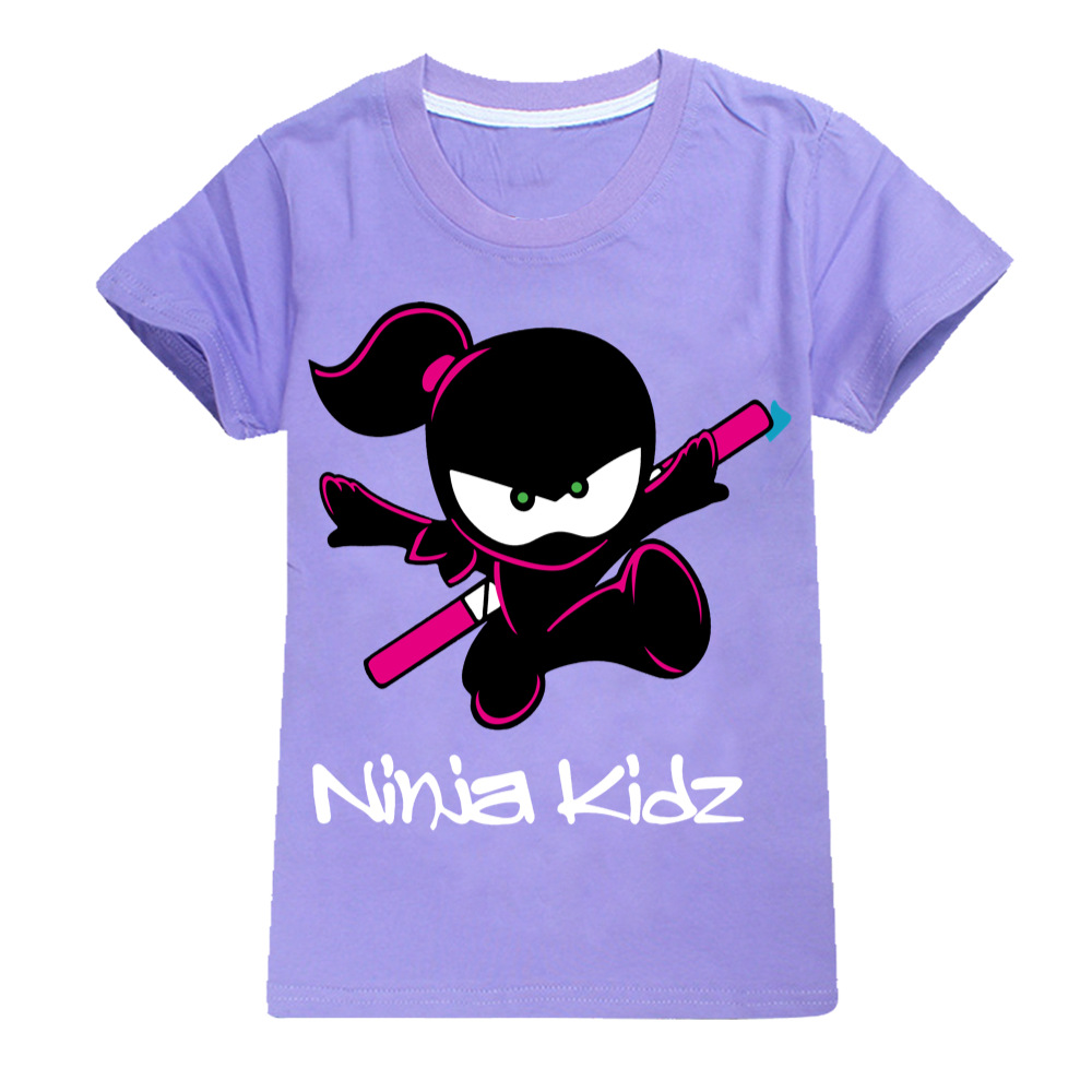 NINJA KIDZ Kids Casual Cotton T-shirt Boys Girls Summer Short Sleeves Tees Top - Picture 27 of 35