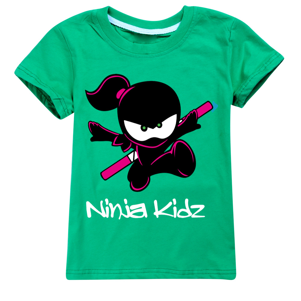 NINJA KIDZ Kids Casual Cotton T-shirt Boys Girls Summer Short Sleeves Tees Top - Picture 28 of 35