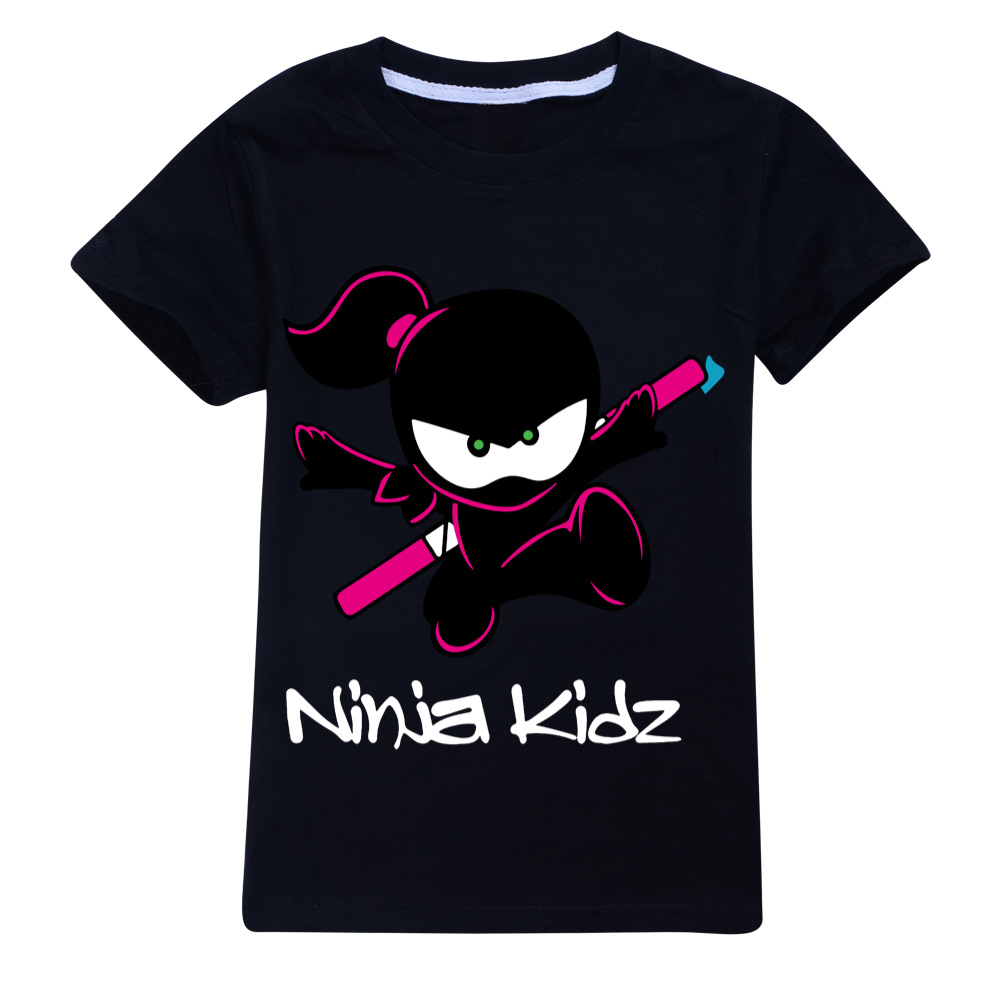 NINJA KIDZ Kids Casual Cotton T-shirt Boys Girls Summer Short Sleeves Tees Top - Picture 29 of 35