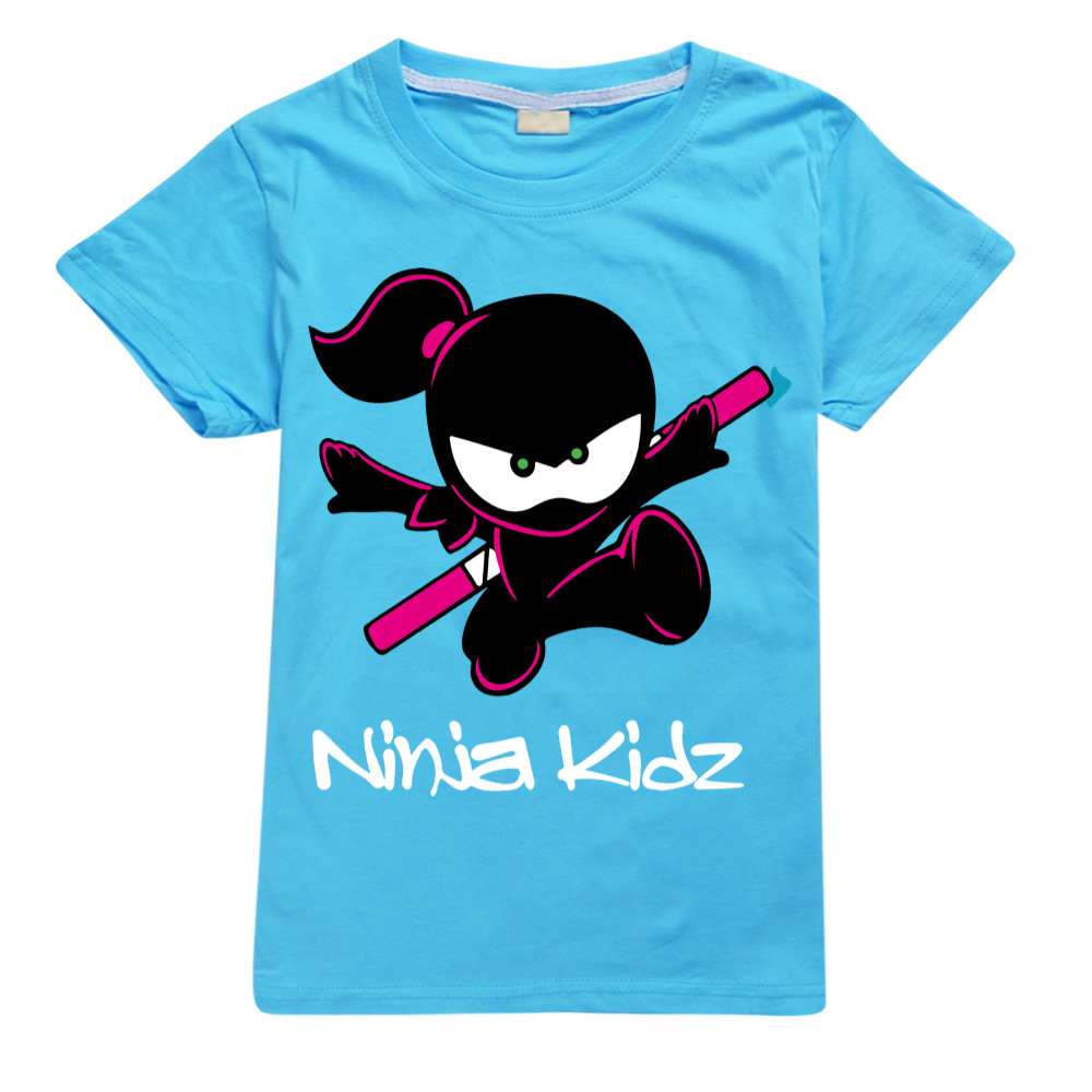 NINJA KIDZ Kids Casual Cotton T-shirt Boys Girls Summer Short Sleeves Tees Top - Picture 30 of 35
