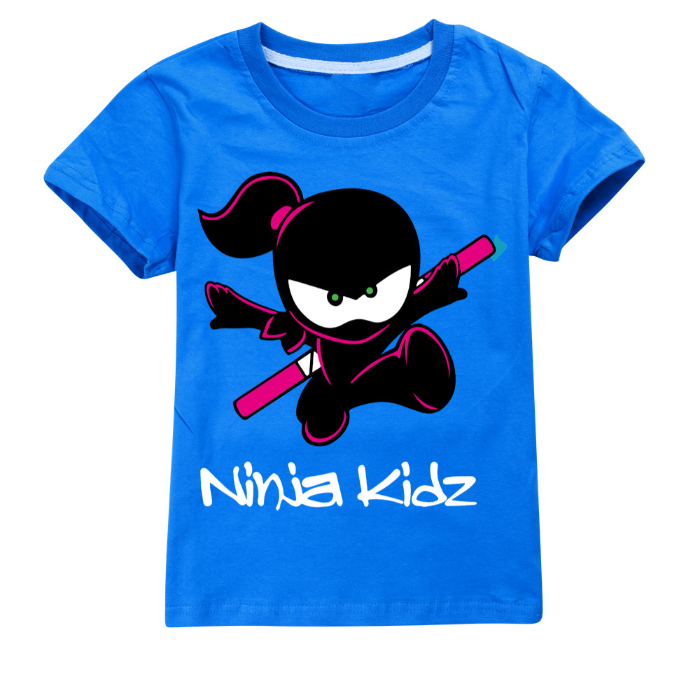 NINJA KIDZ Kids Casual Cotton T-shirt Boys Girls Summer Short Sleeves Tees Top - Picture 31 of 35