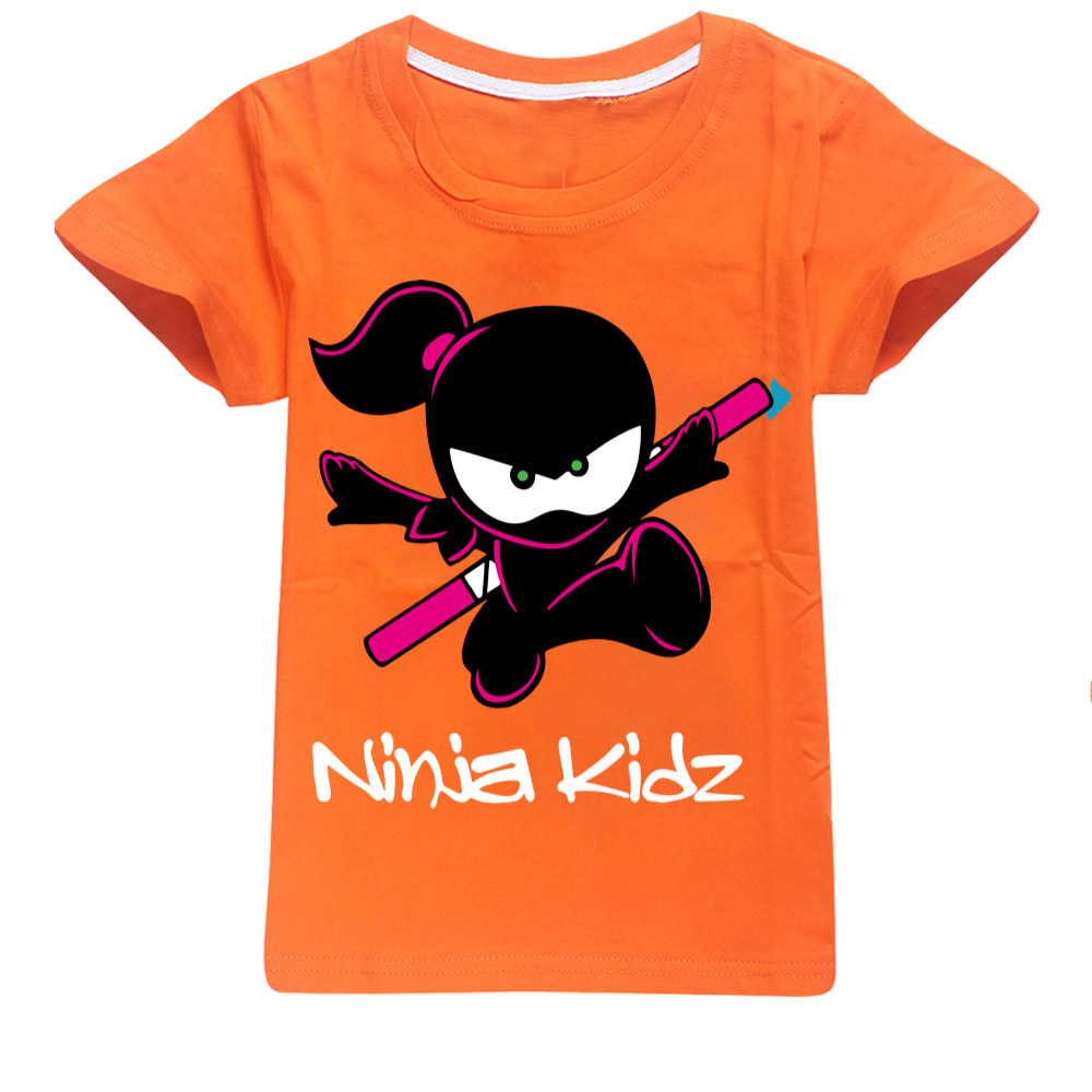 NINJA KIDZ Kids Casual Cotton T-shirt Boys Girls Summer Short Sleeves Tees Top - Picture 32 of 35