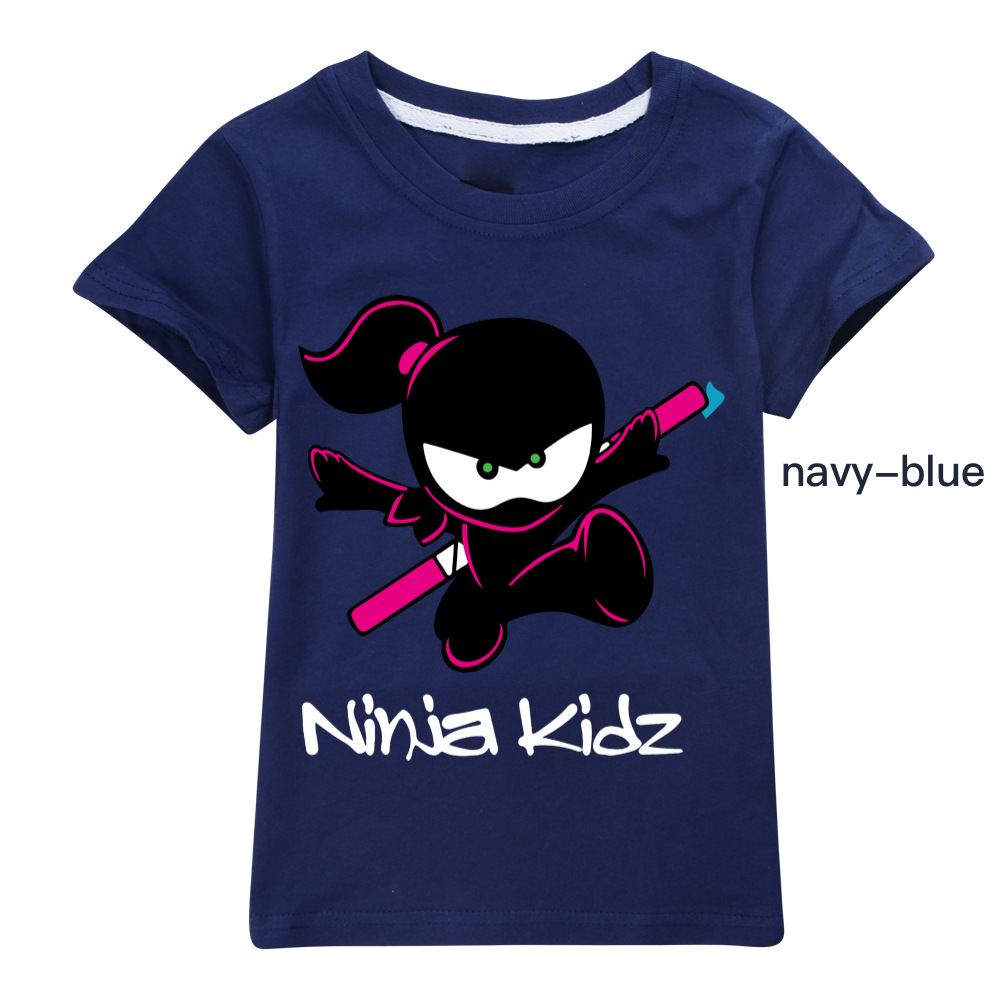 NINJA KIDZ Kids Casual Cotton T-shirt Boys Girls Summer Short Sleeves Tees Top - Picture 33 of 35