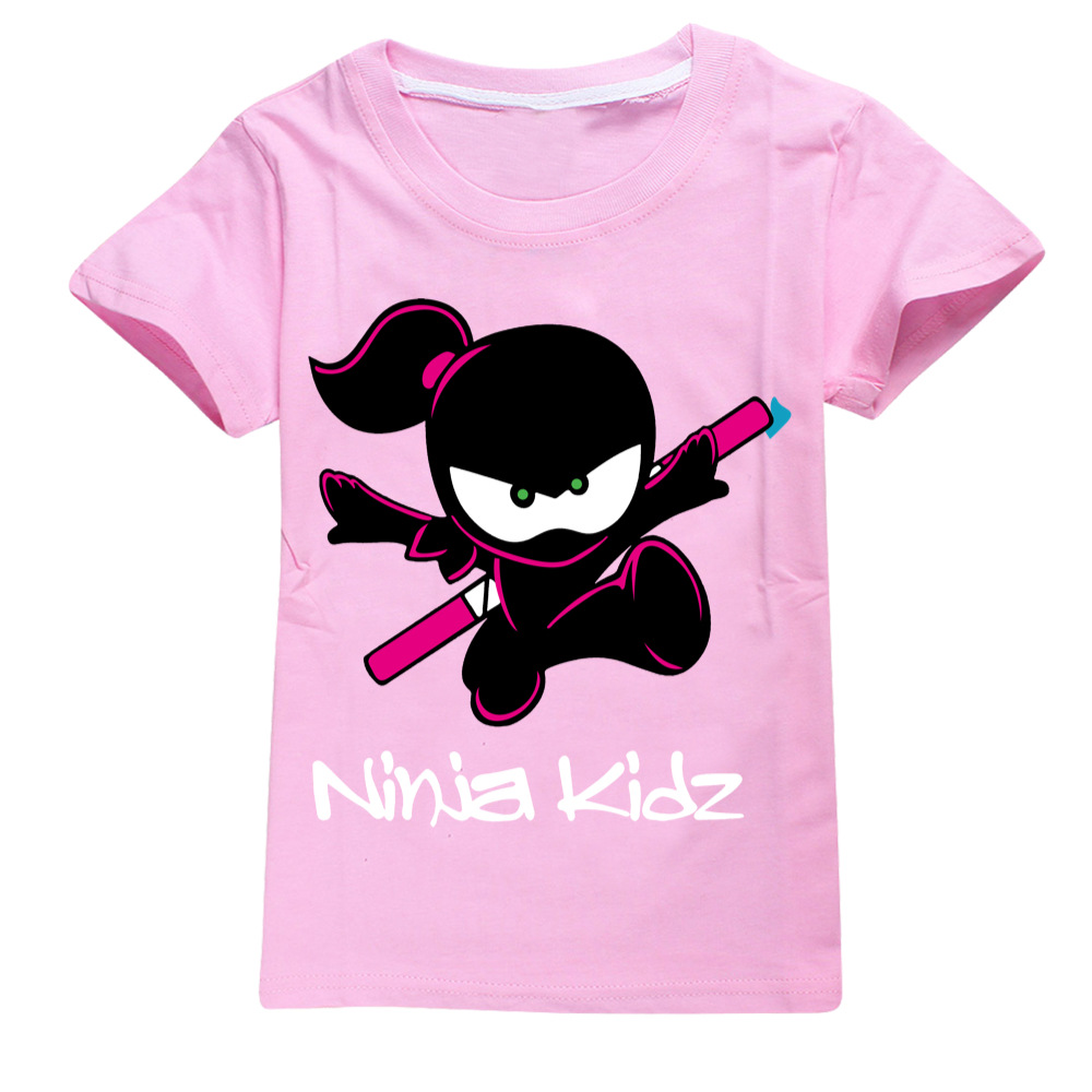NINJA KIDZ Kids Casual Cotton T-shirt Boys Girls Summer Short Sleeves Tees Top - Picture 34 of 35