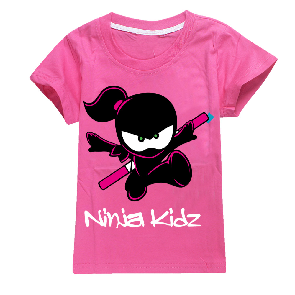 NINJA KIDZ Kids Casual Cotton T-shirt Boys Girls Summer Short Sleeves Tees Top - Picture 35 of 35