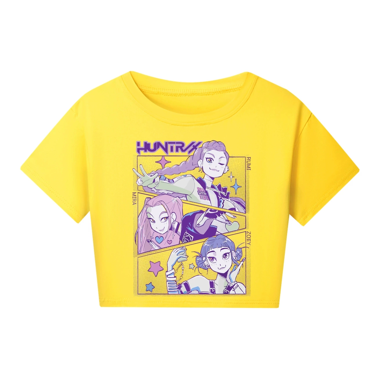 Girls Demon Hunters Crop Tops Cotton T-Shirt Kids Casual Summer Short Sleeve Tee - Picture 34 of 35
