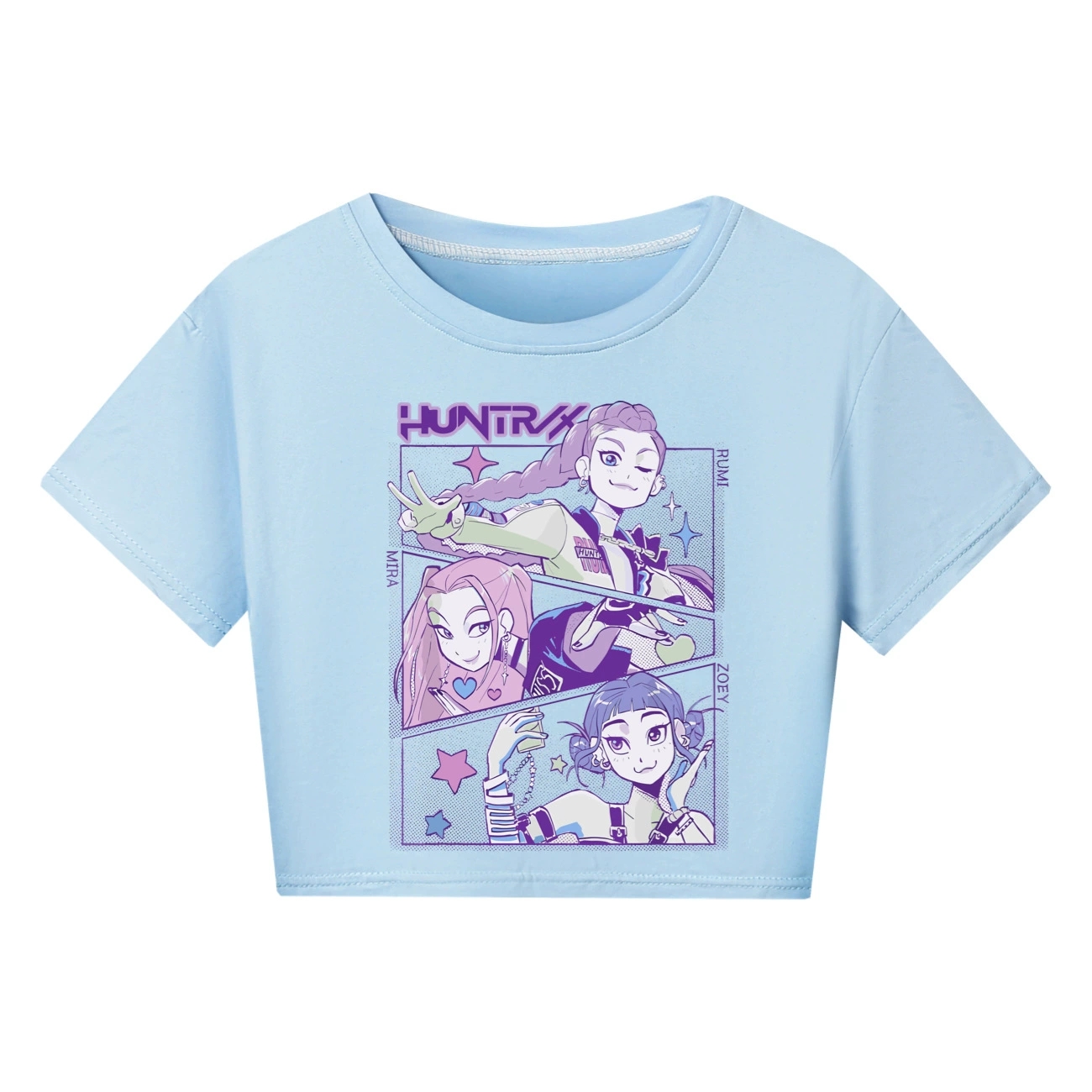 Girls Demon Hunters Crop Tops Cotton T-Shirt Kids Casual Summer Short Sleeve Tee - Picture 26 of 35