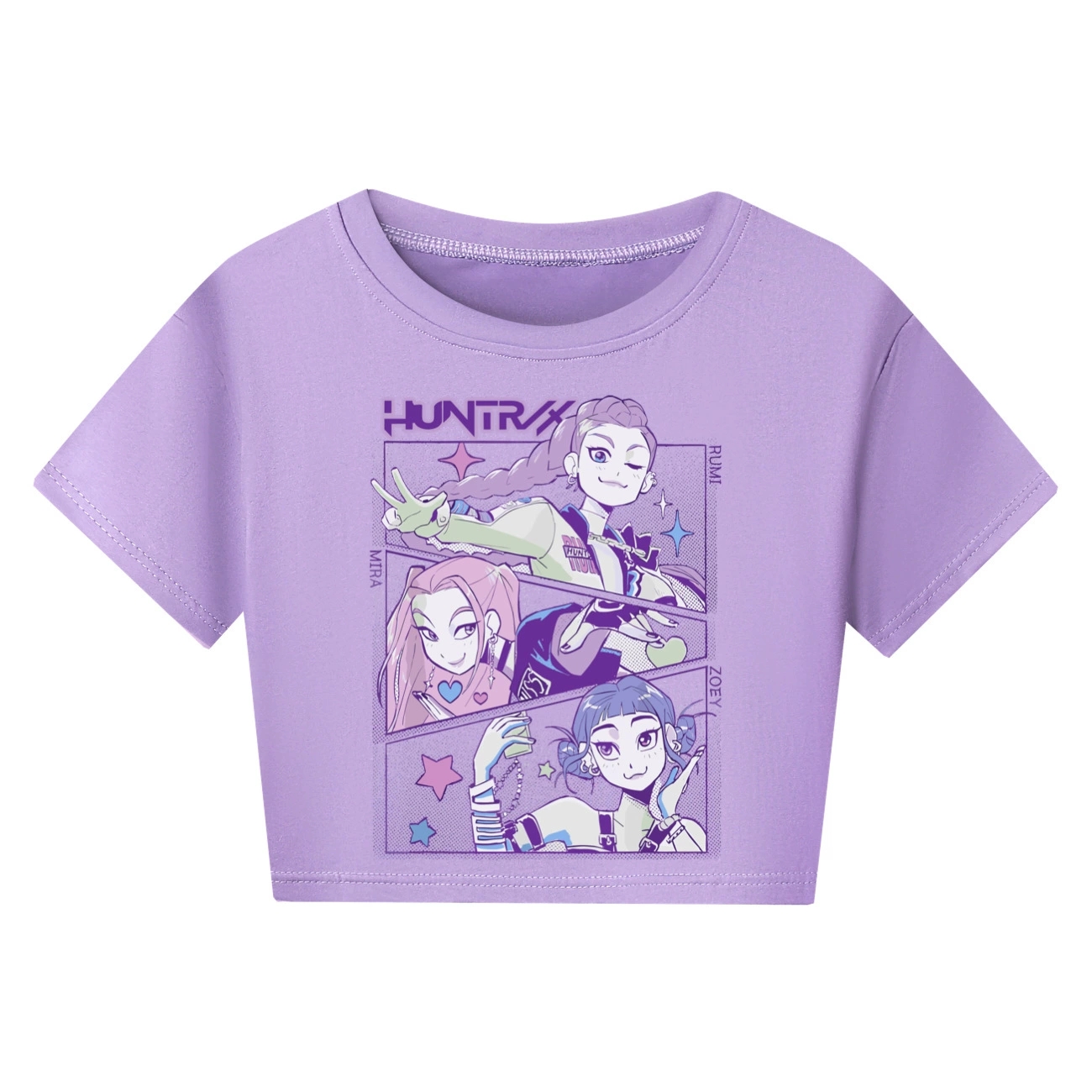 Girls Demon Hunters Crop Tops Cotton T-Shirt Kids Casual Summer Short Sleeve Tee - Picture 22 of 35