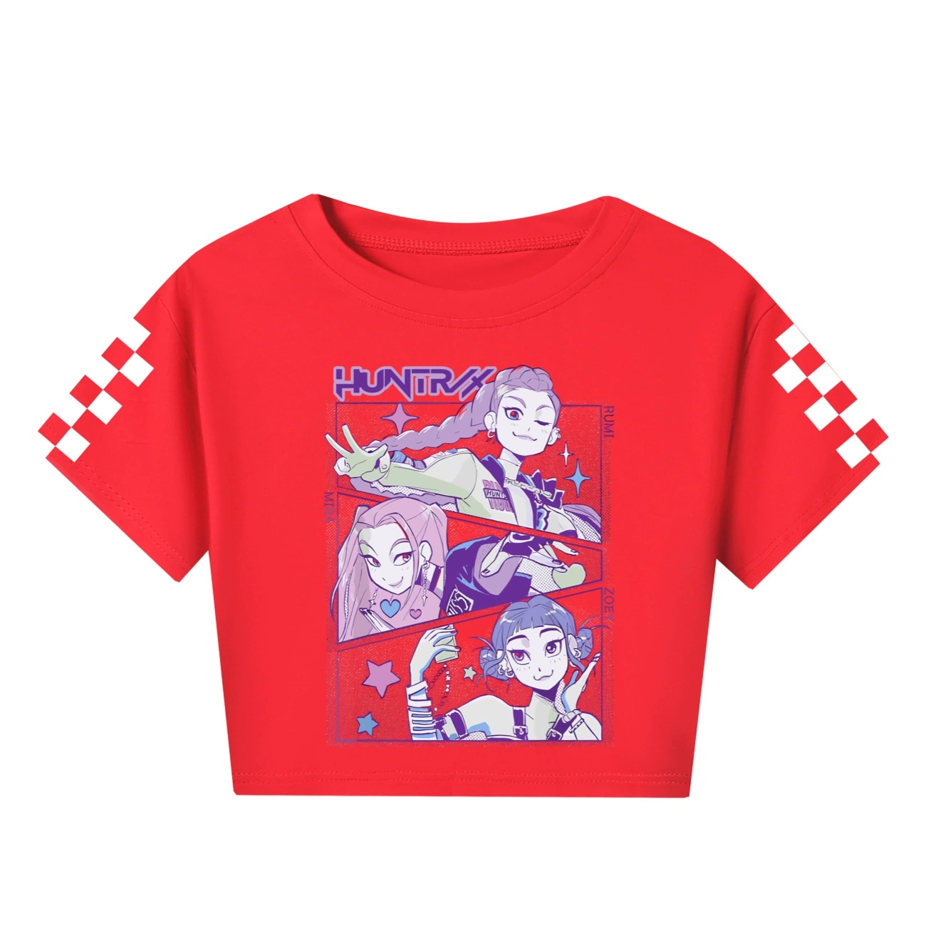 Girls Demon Hunters Crop Tops Cotton T-Shirt Kids Casual Summer Short Sleeve Tee - Picture 17 of 35