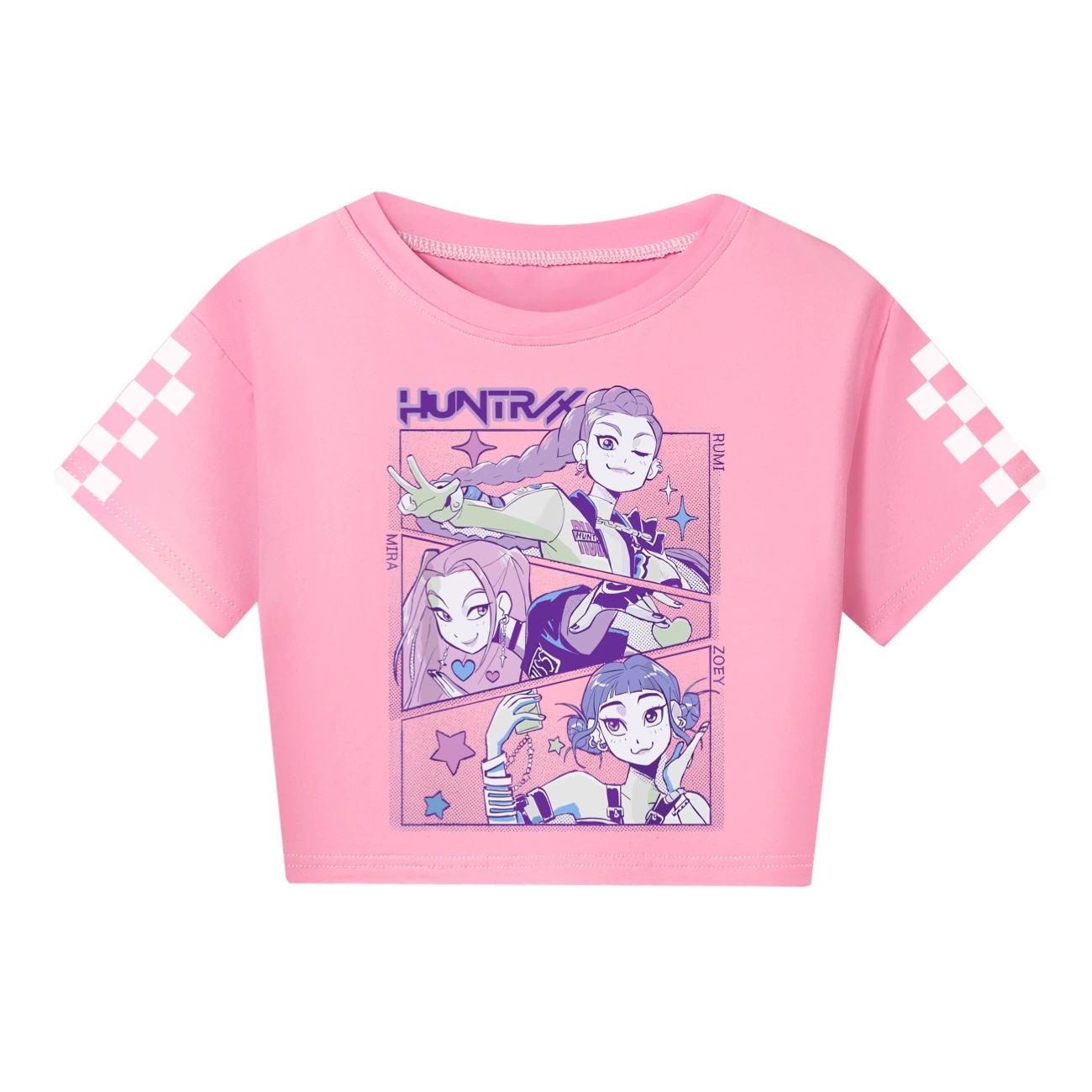 Girls Demon Hunters Crop Tops Cotton T-Shirt Kids Casual Summer Short Sleeve Tee - Picture 15 of 35
