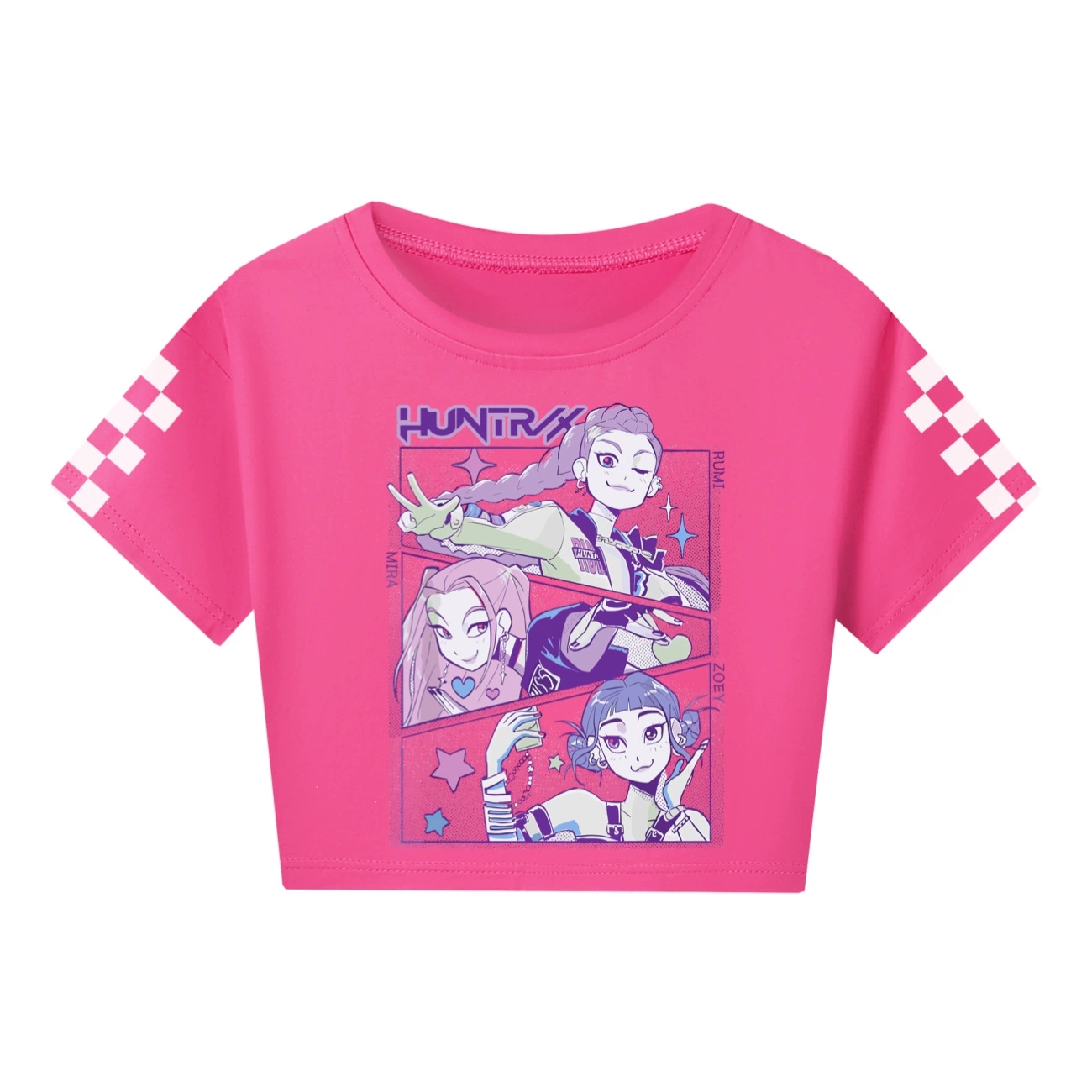 Girls Demon Hunters Crop Tops Cotton T-Shirt Kids Casual Summer Short Sleeve Tee - Picture 9 of 35