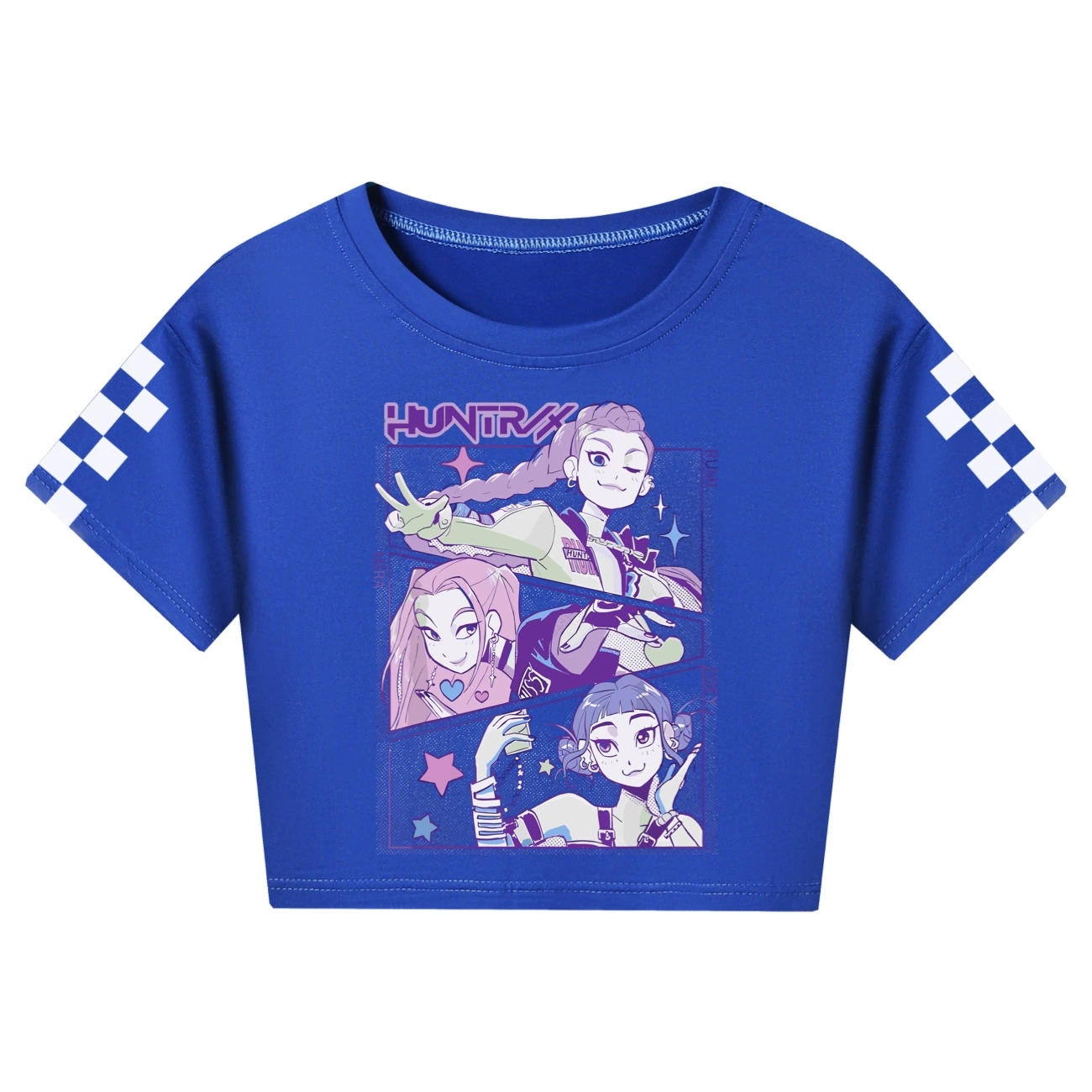 Girls Demon Hunters Crop Tops Cotton T-Shirt Kids Casual Summer Short Sleeve Tee - Picture 5 of 35