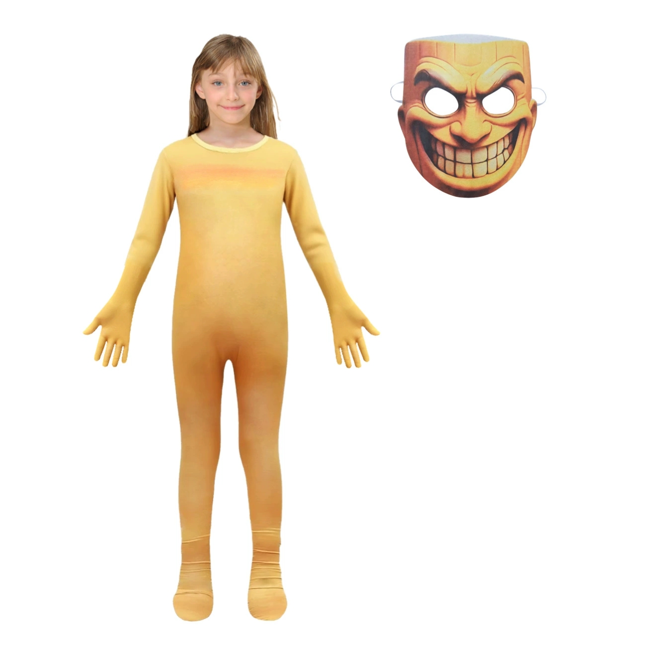 Boys Girls Cosplay Brainrot TungTungTung Sahur Jumpsuits Halloween Costume Suit - Picture 6 of 7