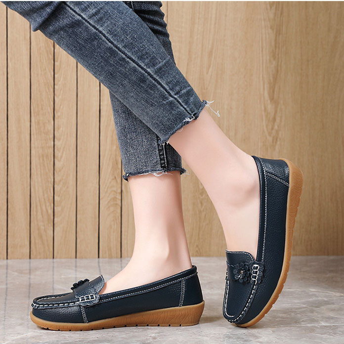 Soft Ladies Womens Flats Comfy Work Office Loafers Slip On Driving Work Shoes UK - Picture 17 of 41