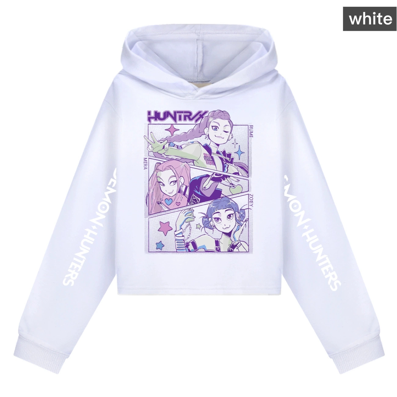 Girls KPOP Demon Hunters Hoodie Kids HUNTRX Hoody Sweatshirt Pullover Jumper Top