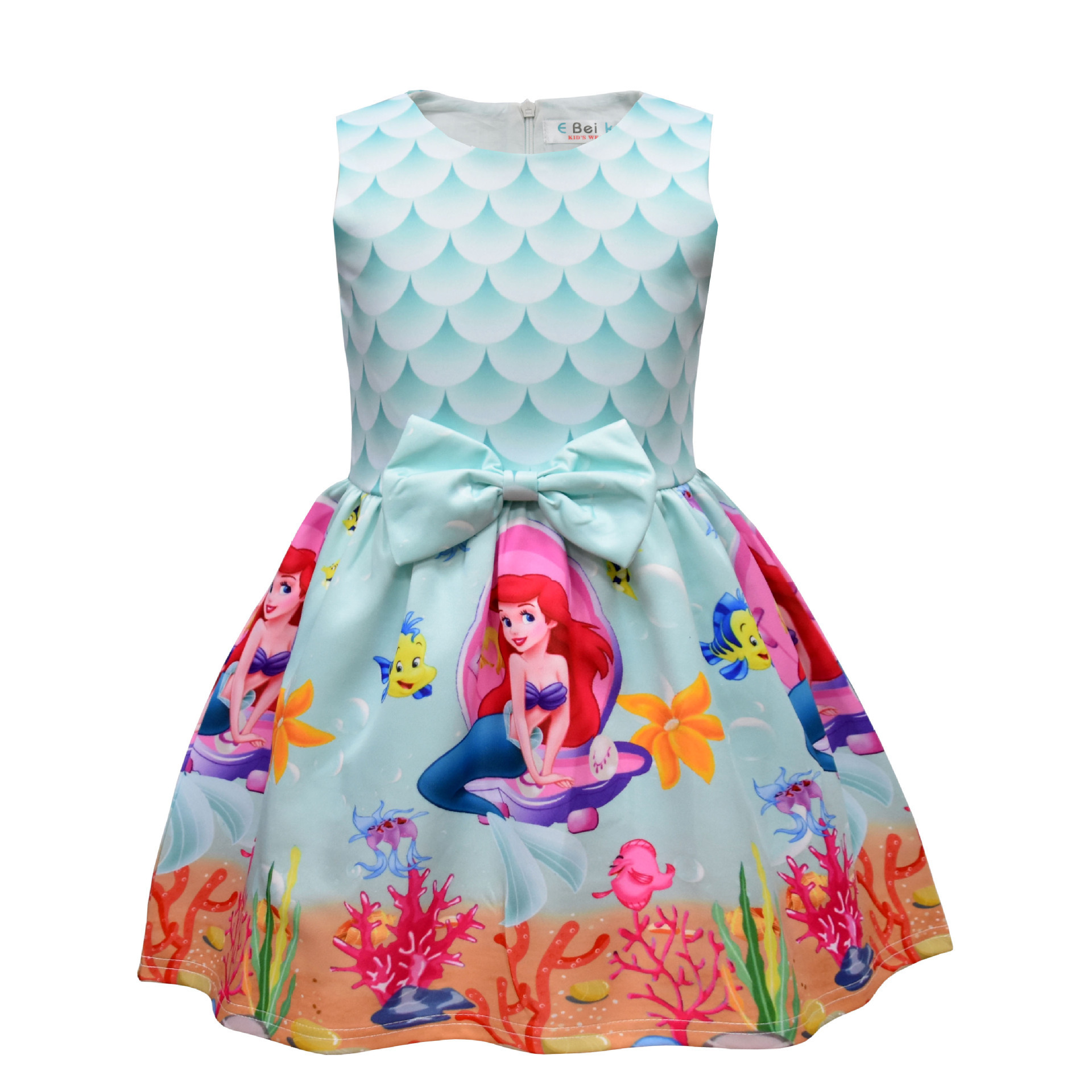 Girls The Little Mermaid Ariel Princess Dress Cosplay Birthday Party Fancy Skirt - Picture 3 of 58