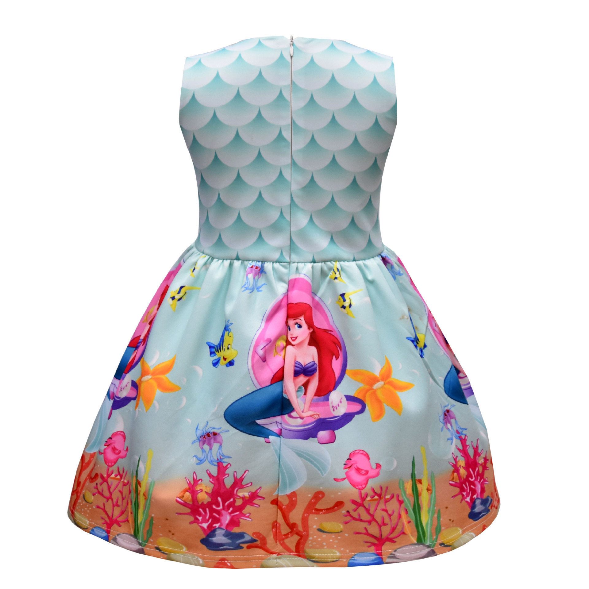 Girls The Little Mermaid Ariel Princess Dress Cosplay Birthday Party Fancy Skirt - Picture 4 of 58