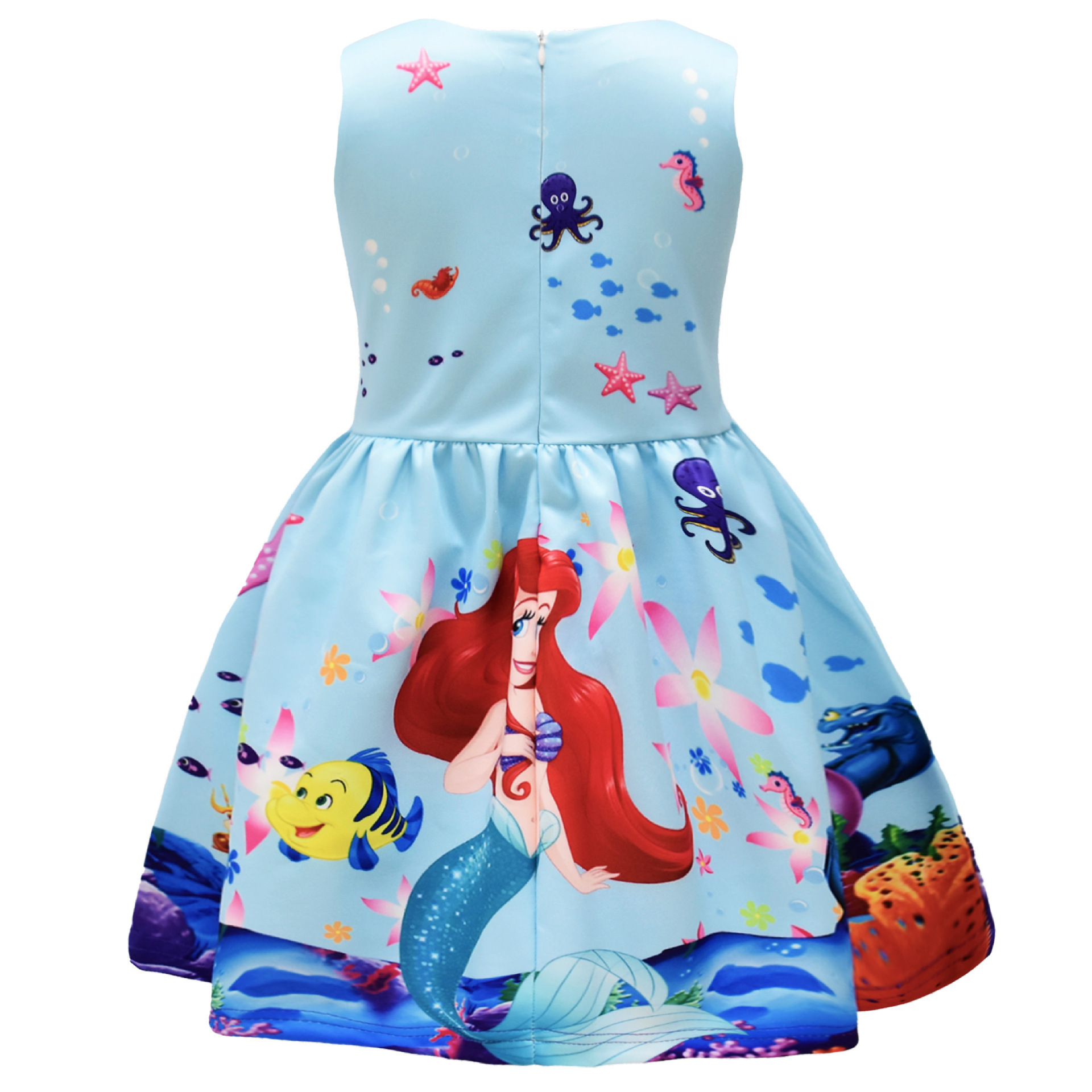 Girls The Little Mermaid Ariel Princess Dress Cosplay Birthday Party Fancy Skirt - Picture 16 of 58