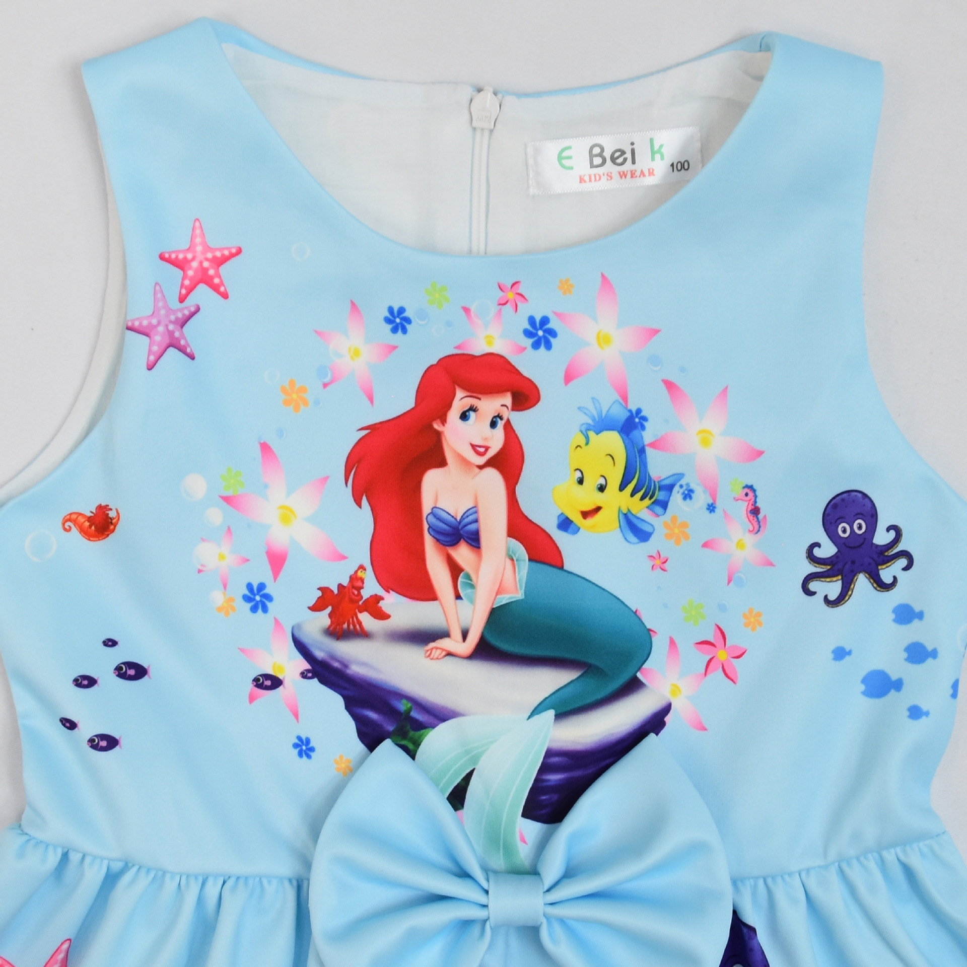 Girls The Little Mermaid Ariel Princess Dress Cosplay Birthday Party Fancy Skirt - Picture 20 of 58