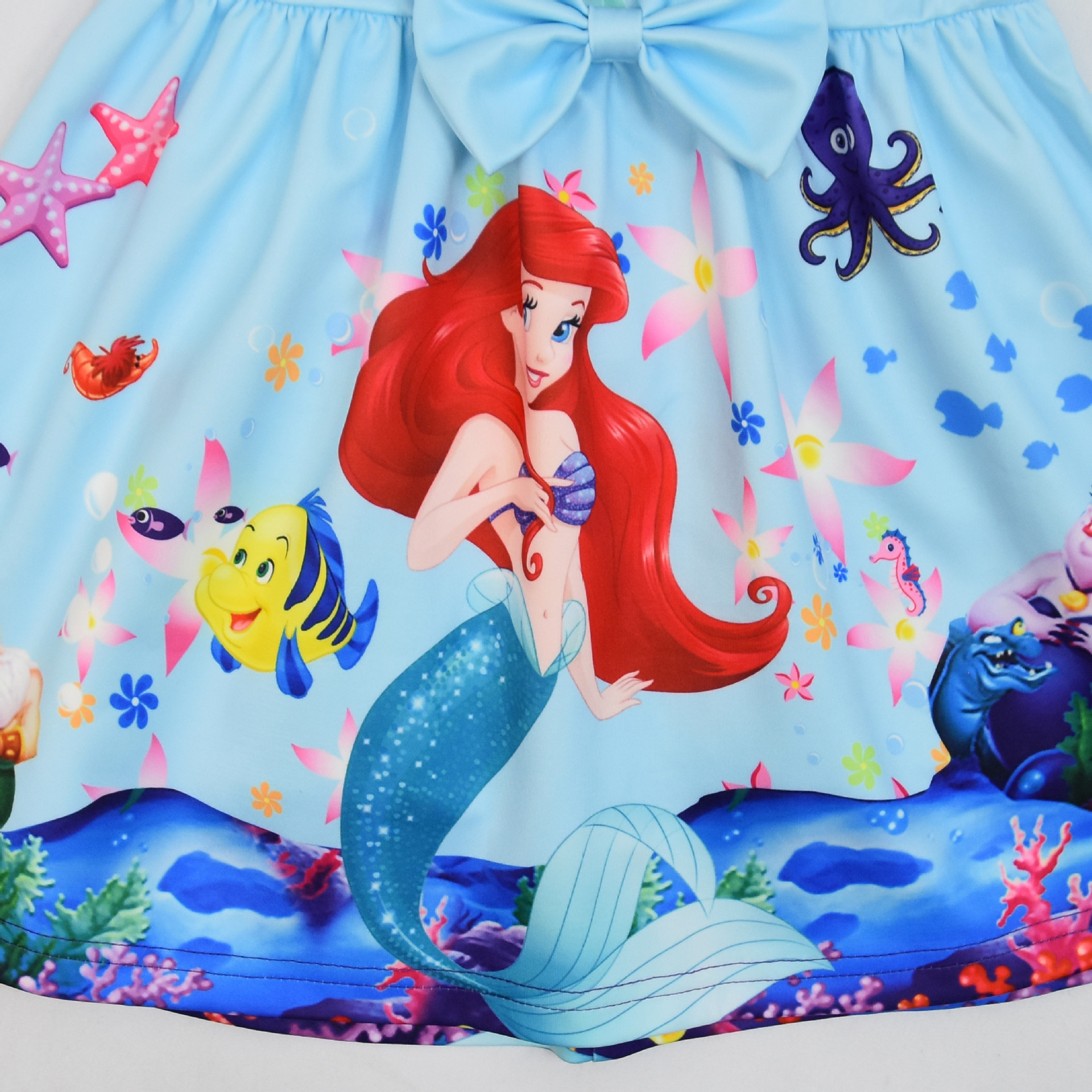 Girls The Little Mermaid Ariel Princess Dress Cosplay Birthday Party Fancy Skirt - Picture 18 of 58