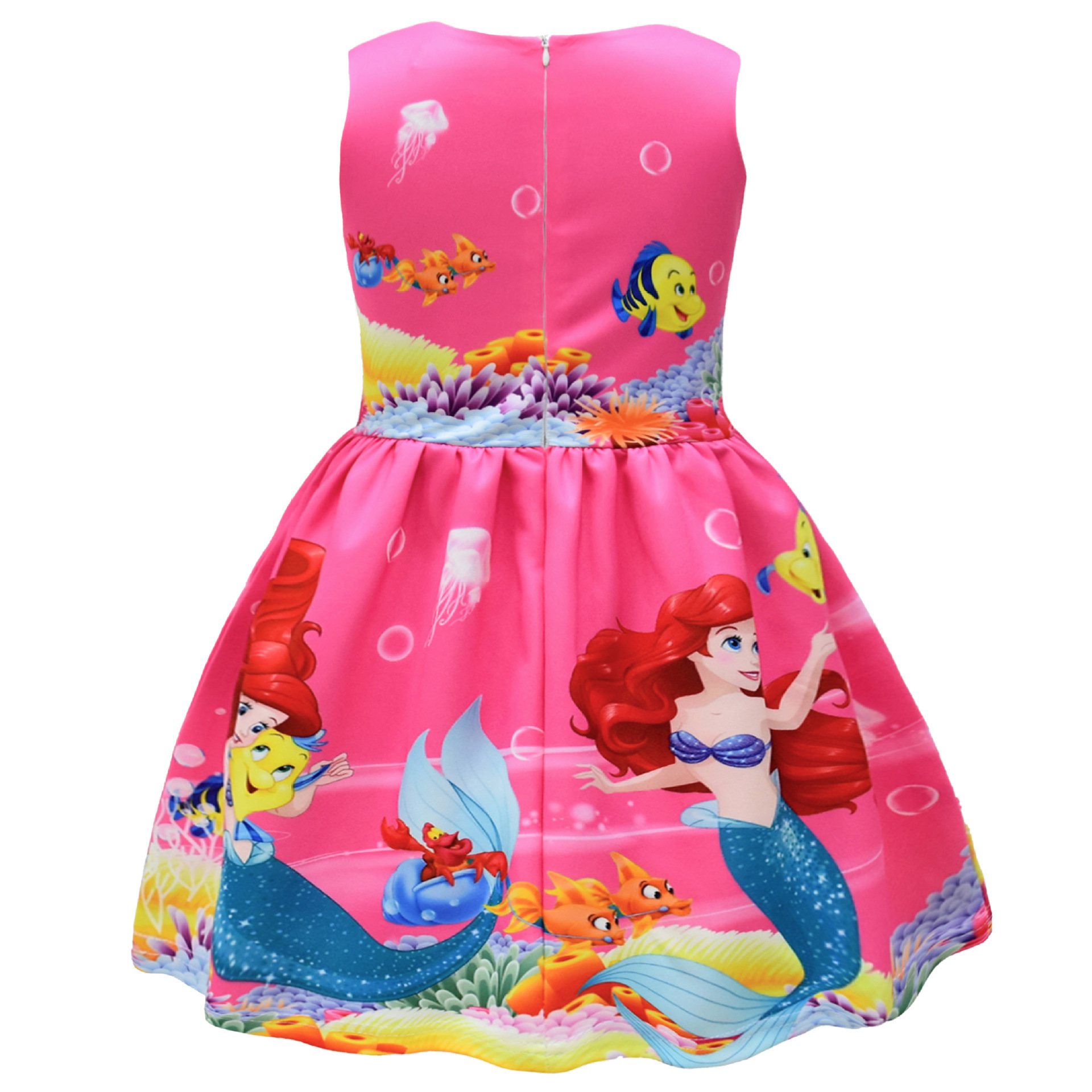 Girls The Little Mermaid Ariel Princess Dress Cosplay Birthday Party Fancy Skirt - Picture 23 of 58