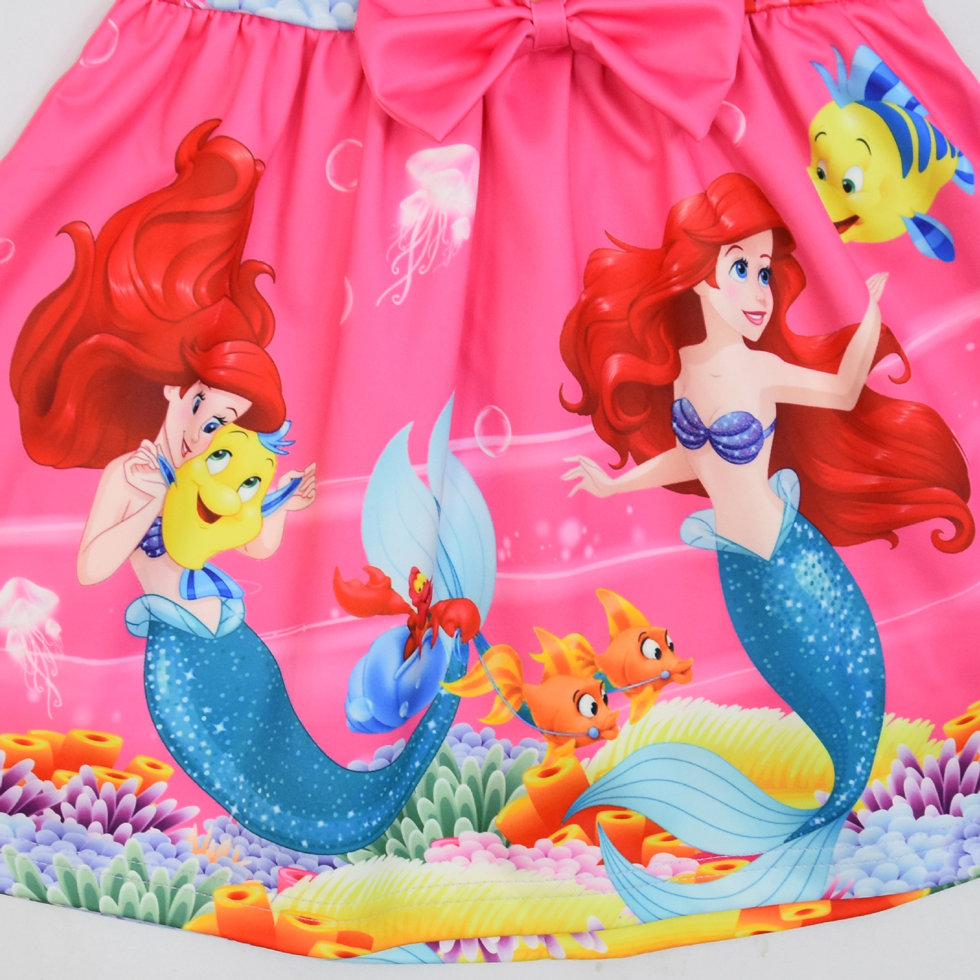 Girls The Little Mermaid Ariel Princess Dress Cosplay Birthday Party Fancy Skirt - Picture 28 of 58