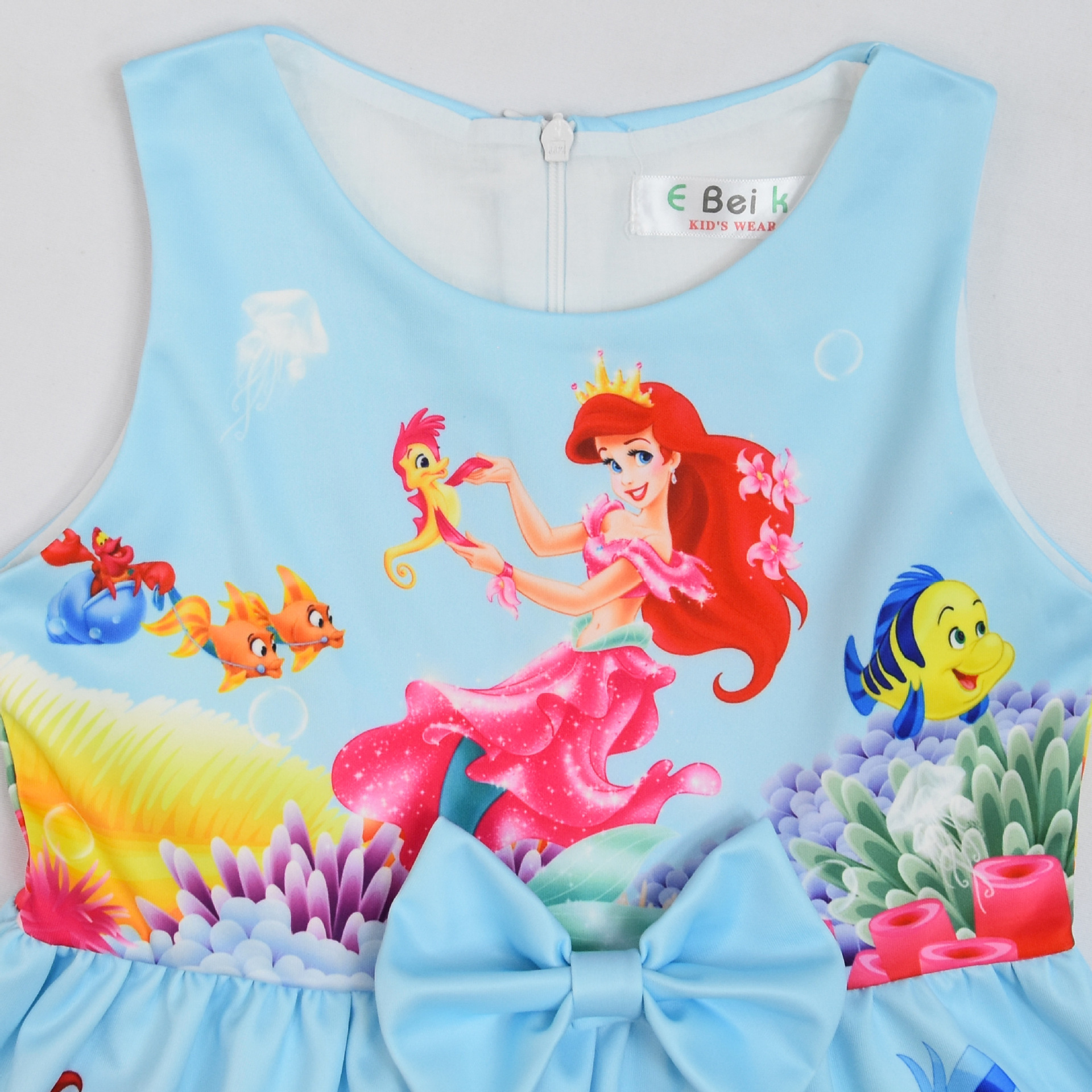 Girls The Little Mermaid Ariel Princess Dress Cosplay Birthday Party Fancy Skirt - Picture 32 of 58