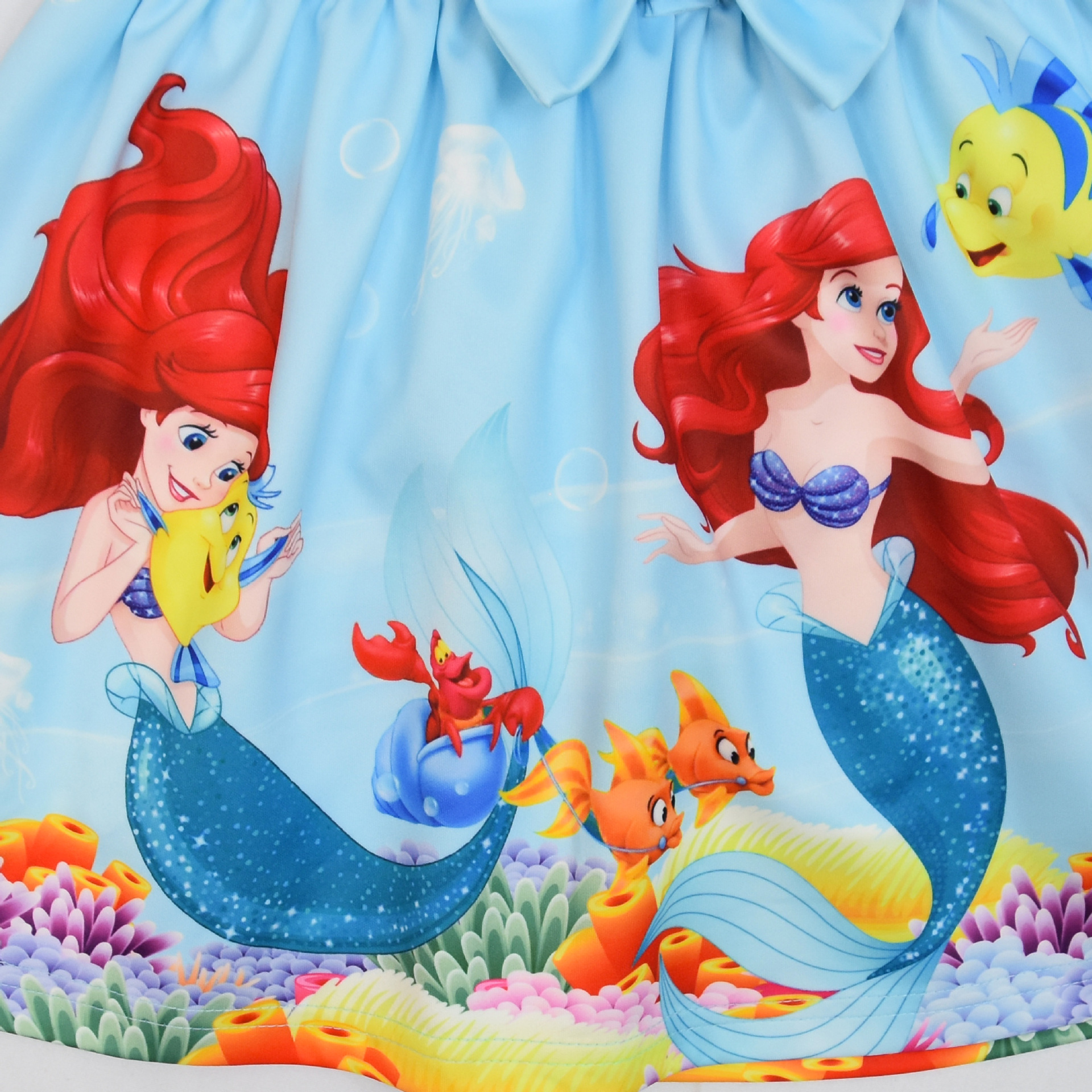 Girls The Little Mermaid Ariel Princess Dress Cosplay Birthday Party Fancy Skirt - Picture 35 of 58