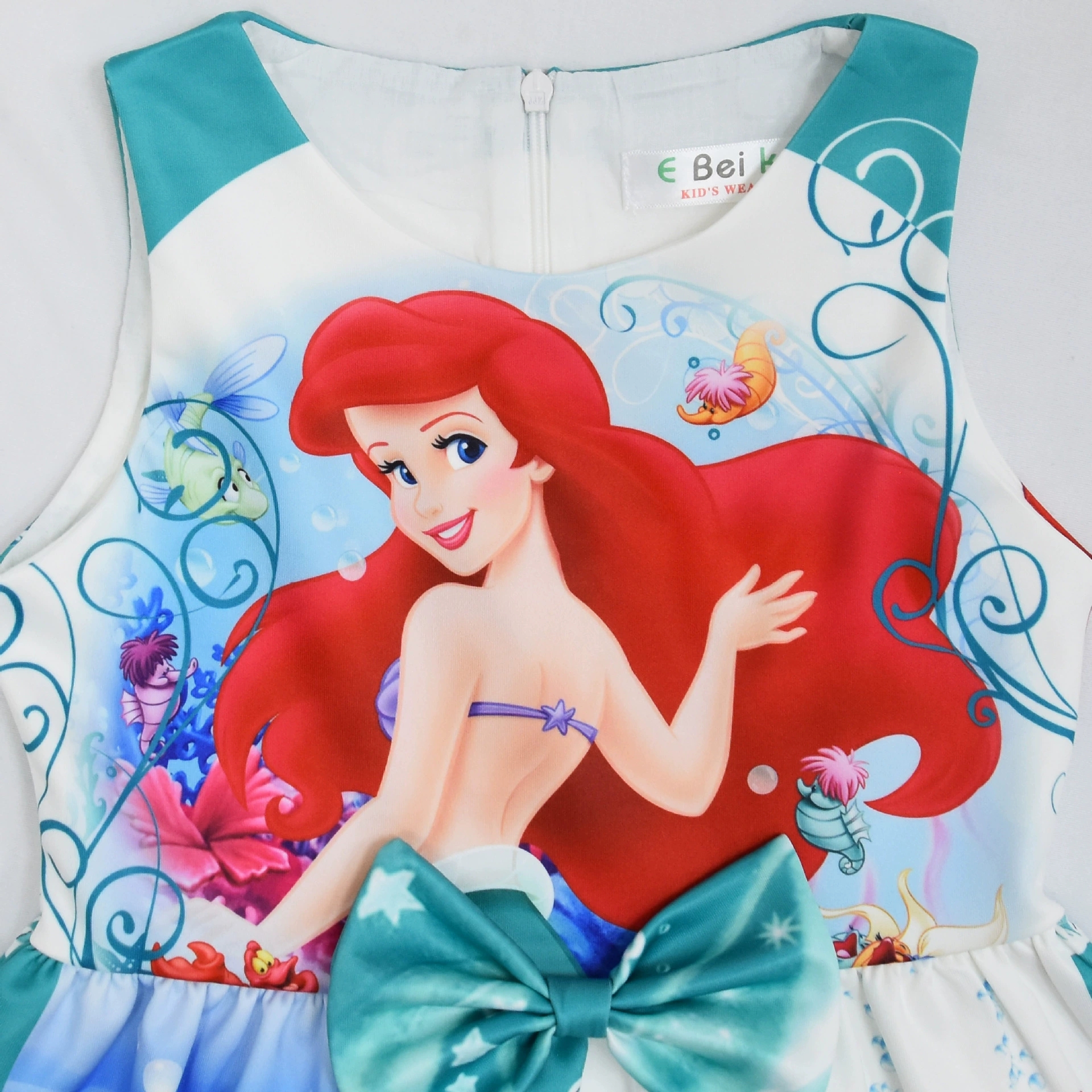 Girls The Little Mermaid Ariel Princess Dress Cosplay Birthday Party Fancy Skirt - Picture 39 of 58