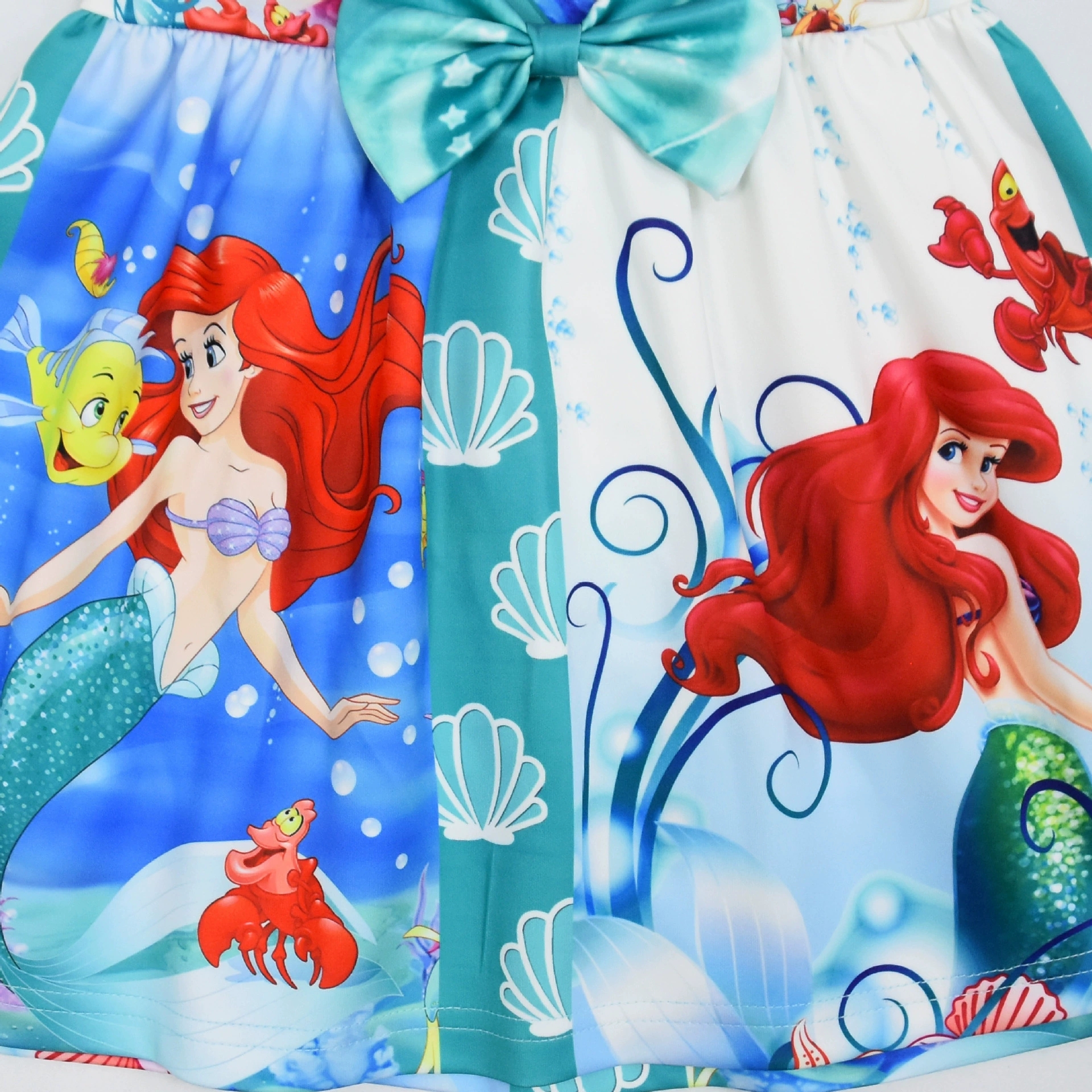 Girls The Little Mermaid Ariel Princess Dress Cosplay Birthday Party Fancy Skirt - Picture 38 of 58