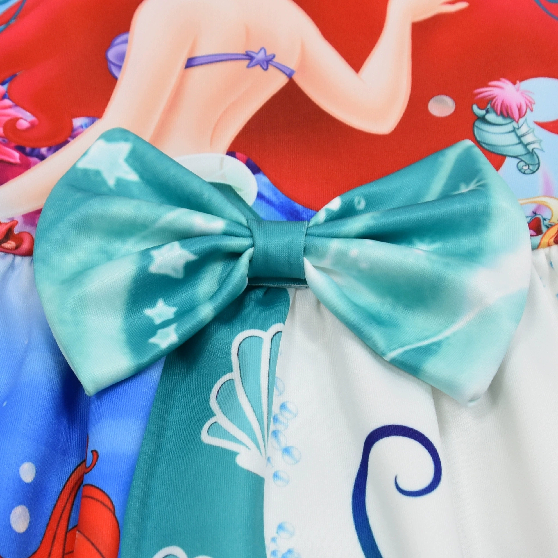 Girls The Little Mermaid Ariel Princess Dress Cosplay Birthday Party Fancy Skirt - Picture 40 of 58