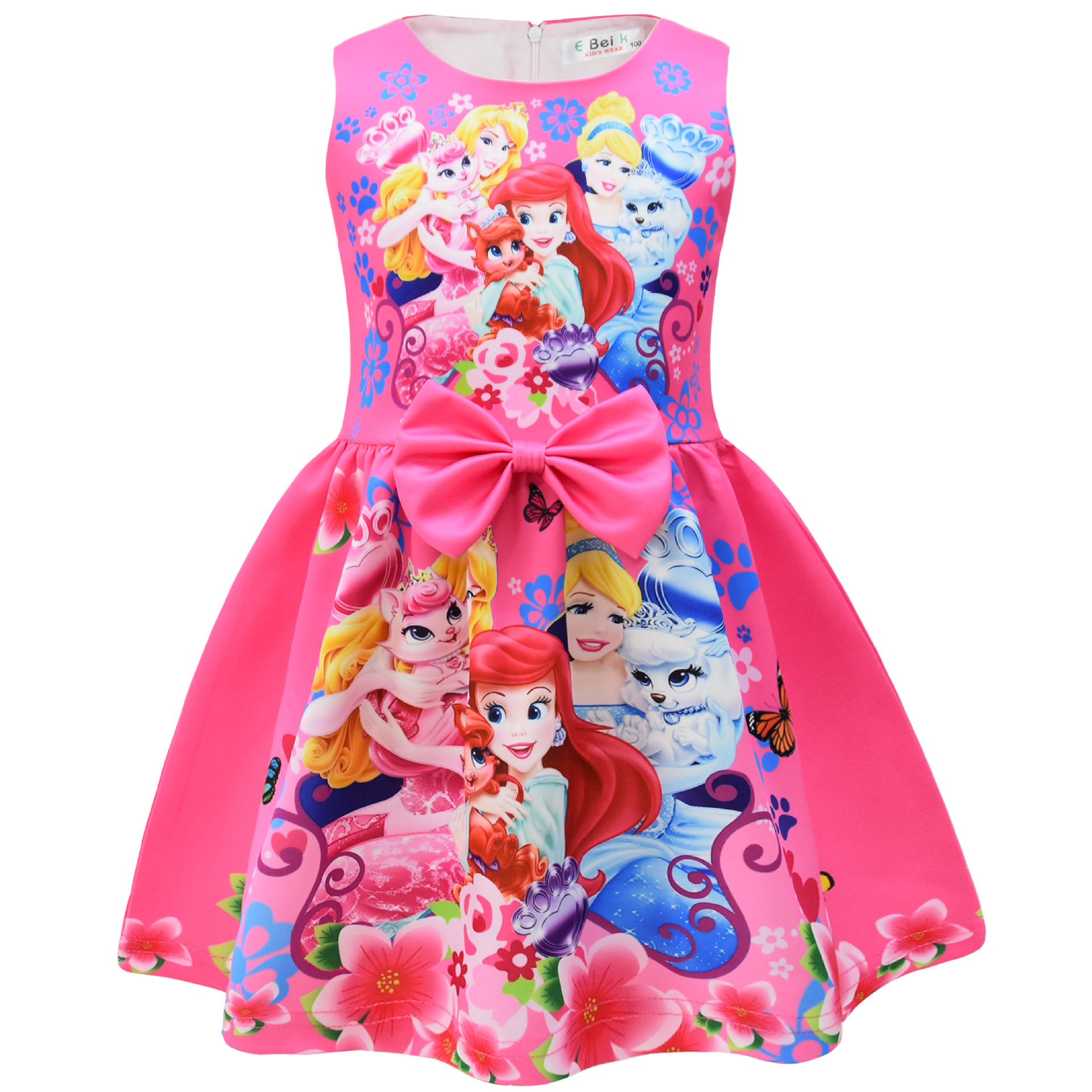 Girls The Little Mermaid Ariel Princess Dress Cosplay Birthday Party Fancy Skirt - Picture 41 of 58