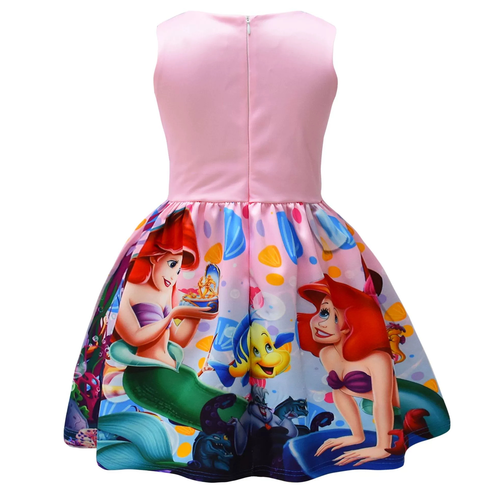 Girls The Little Mermaid Ariel Princess Dress Cosplay Birthday Party Fancy Skirt - Picture 52 of 58