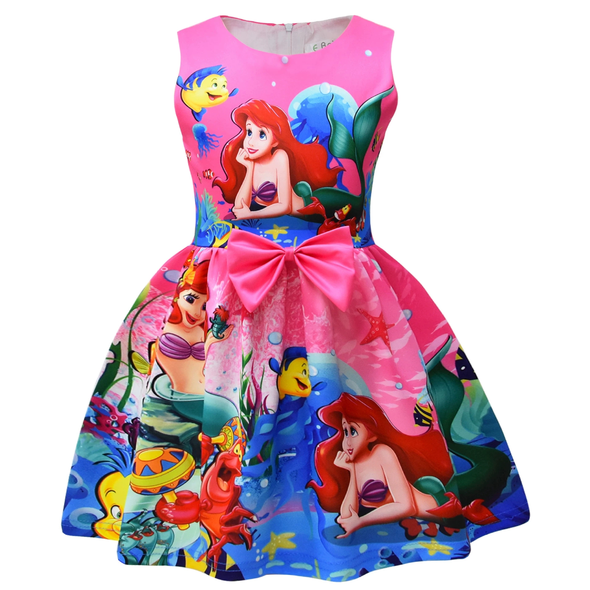 Girls The Little Mermaid Ariel Princess Dress Cosplay Birthday Party Fancy Skirt - Picture 56 of 58