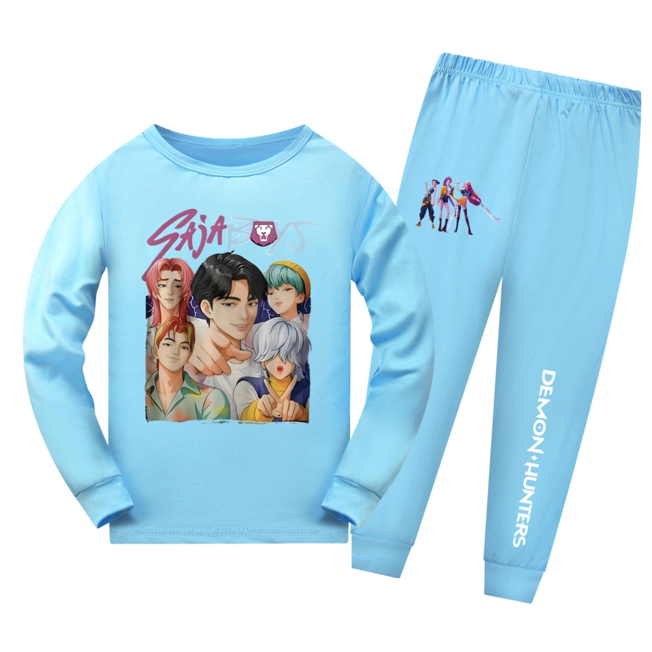 Girls KPop Saja Boys Demon Hunters Pyjamas Nightwear Kids Outfits Top+Pants Sets - Picture 7 of 19