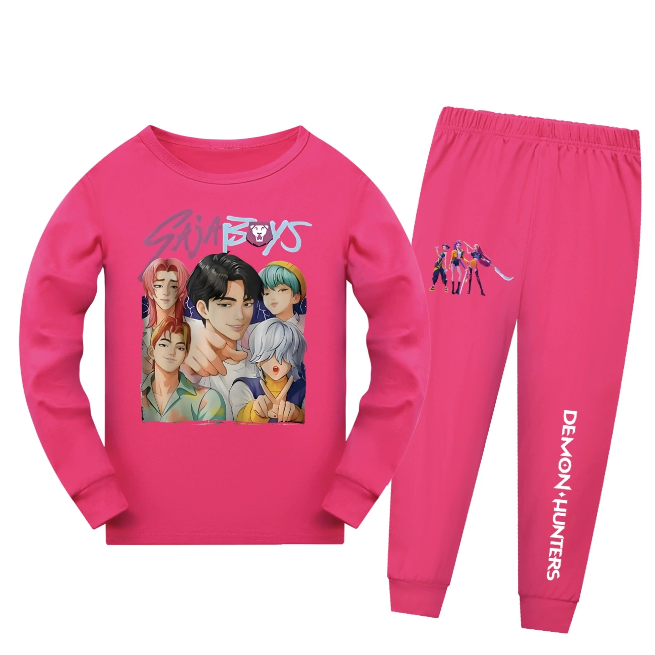Girls KPop Saja Boys Demon Hunters Pyjamas Nightwear Kids Outfits Top+Pants Sets - Picture 8 of 19