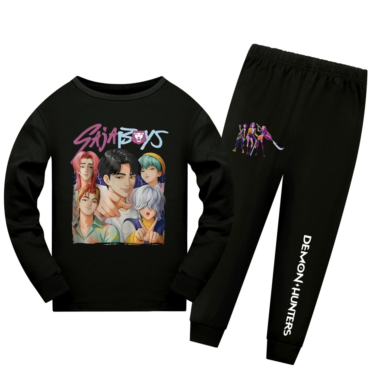 Girls KPop Saja Boys Demon Hunters Pyjamas Nightwear Kids Outfits Top+Pants Sets - Picture 10 of 19