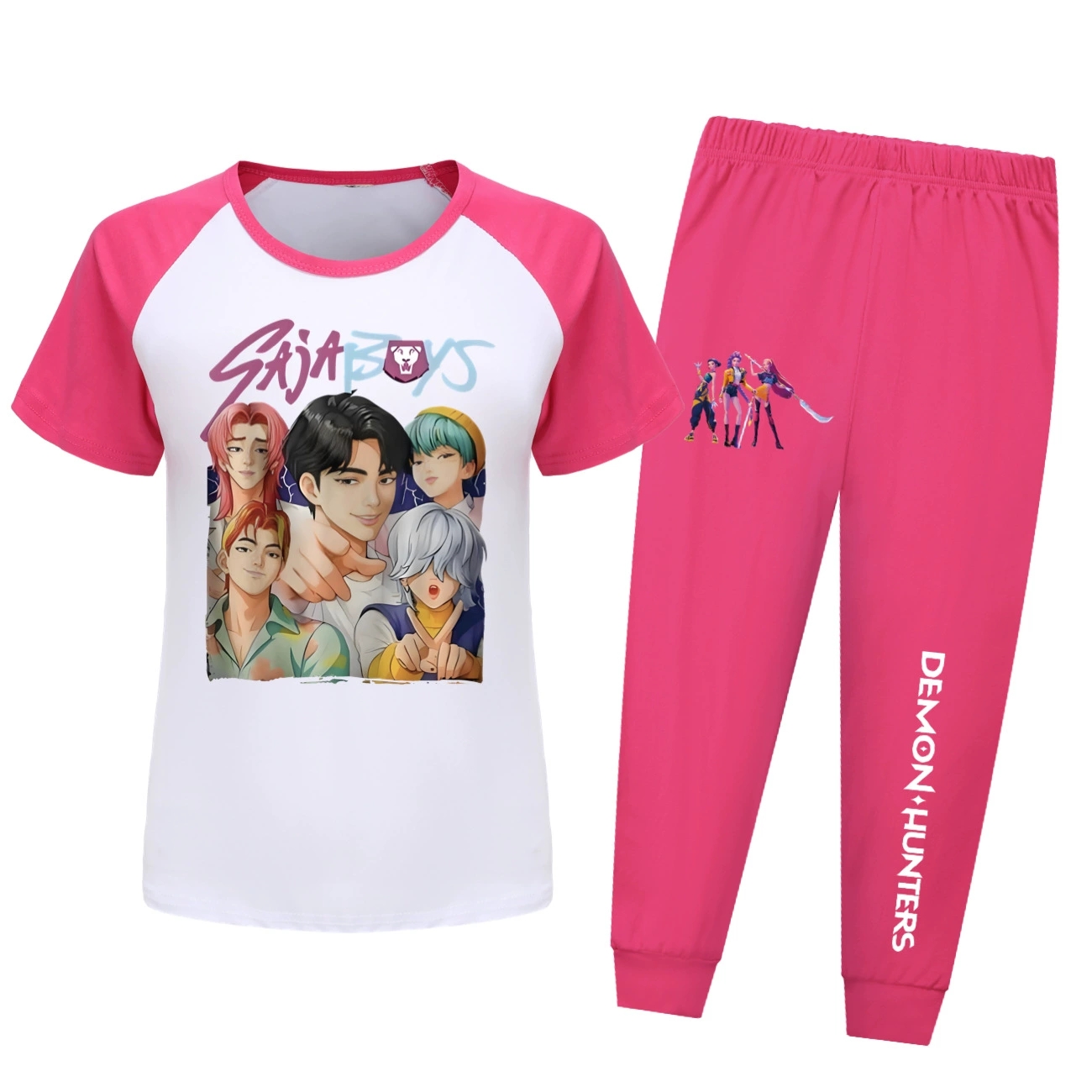 Girls KPop Saja Boys Demon Hunters Pyjamas Nightwear Kids Outfits Top+Pants Sets - Picture 13 of 19