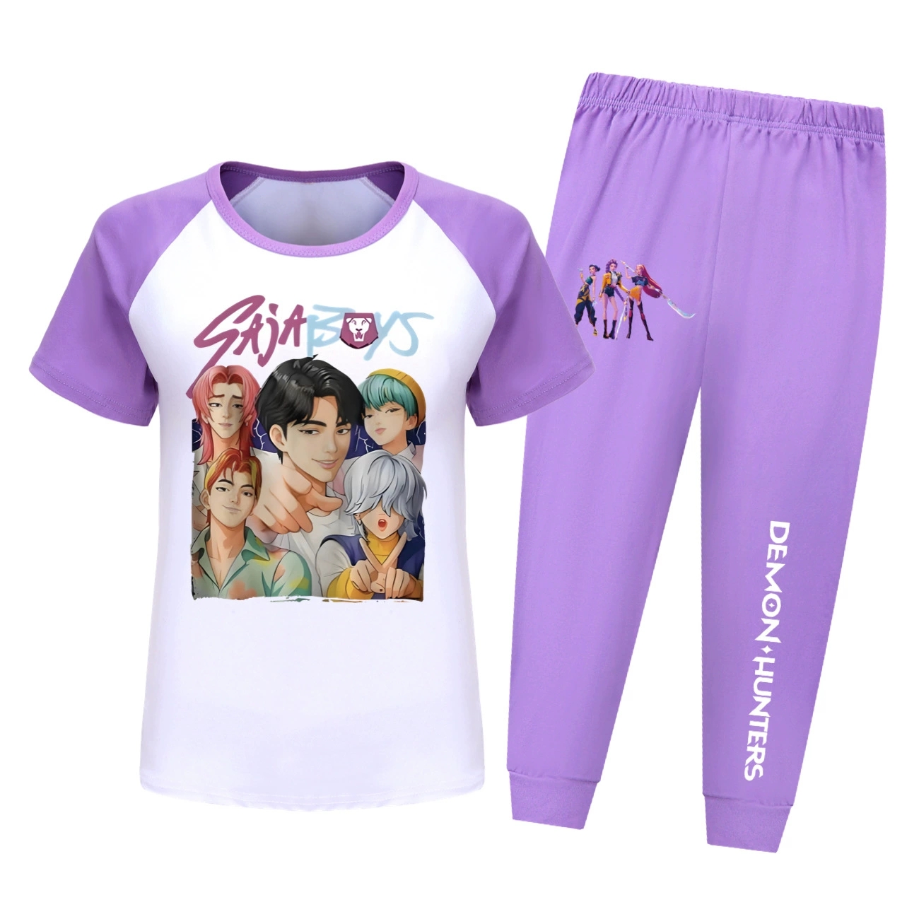Girls KPop Saja Boys Demon Hunters Pyjamas Nightwear Kids Outfits Top+Pants Sets - Picture 14 of 19