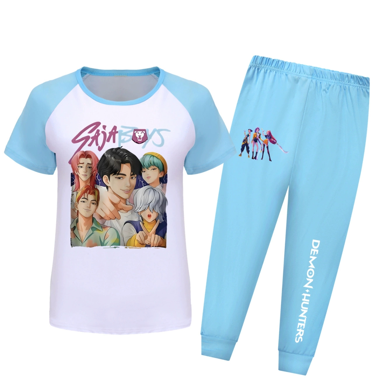 Girls KPop Saja Boys Demon Hunters Pyjamas Nightwear Kids Outfits Top+Pants Sets - Picture 15 of 19